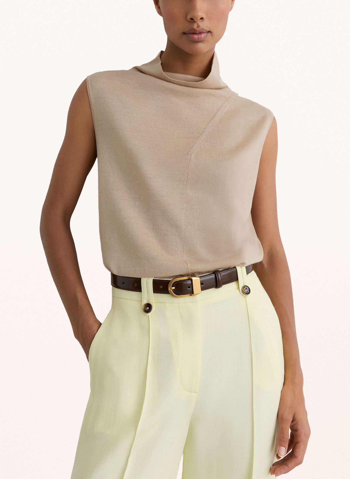 REISS Top HONEY: BEIGE