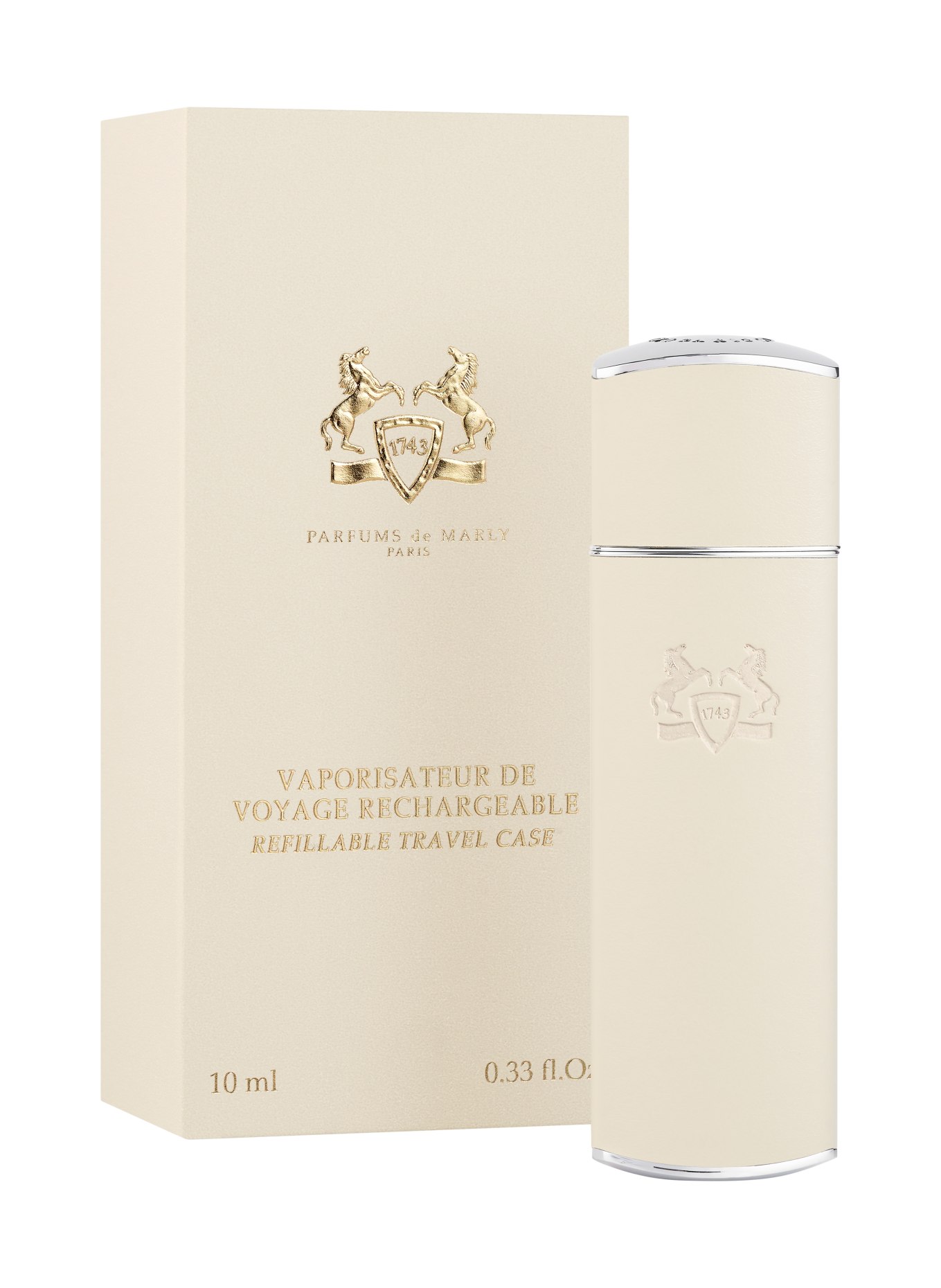 PARFUMS de MARLY TRAVEL CASE FEMININE REFILLABLE: NUDE