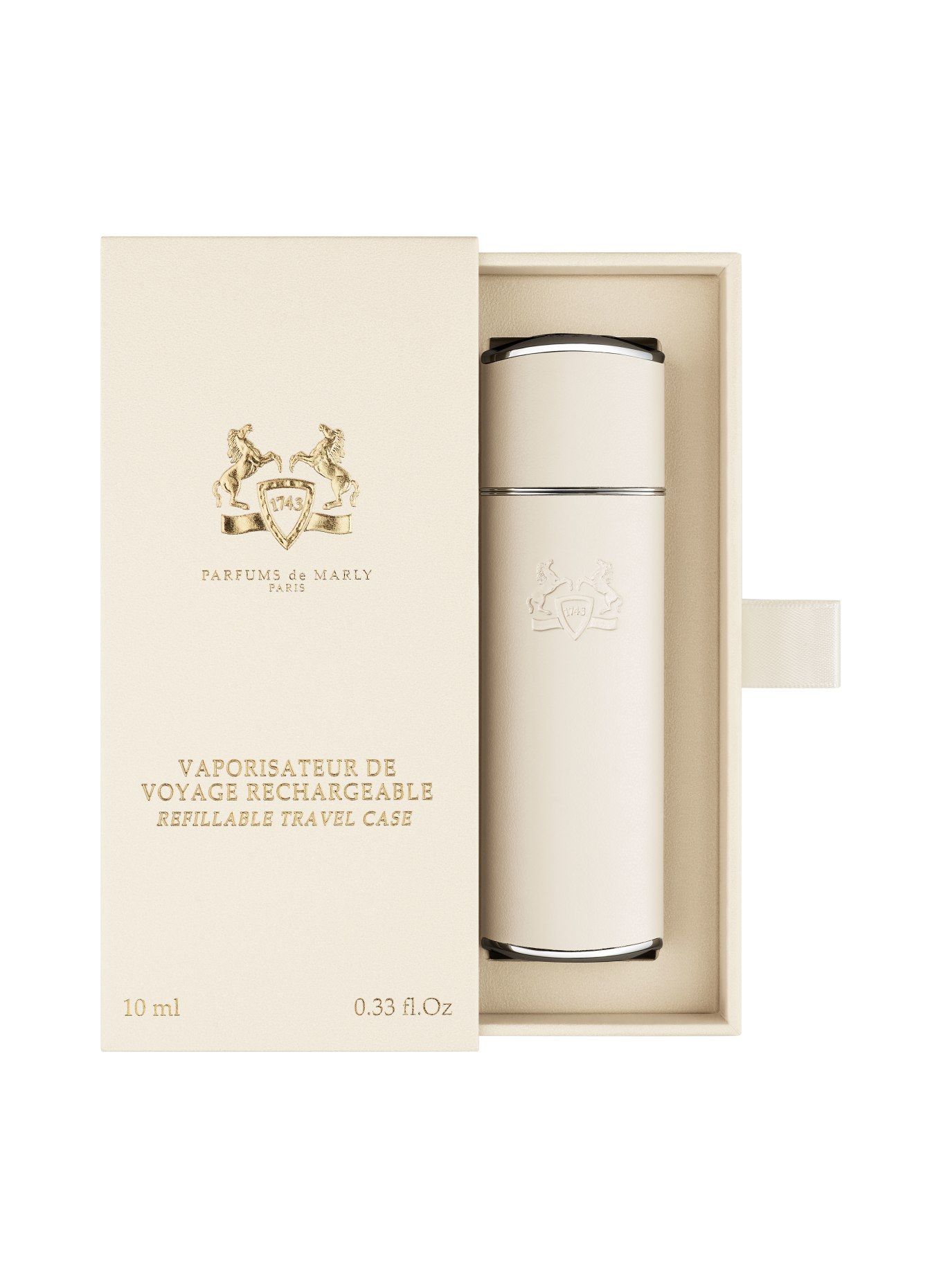 PARFUMS de MARLY TRAVEL CASE FEMININE REFILLABLE: NUDE