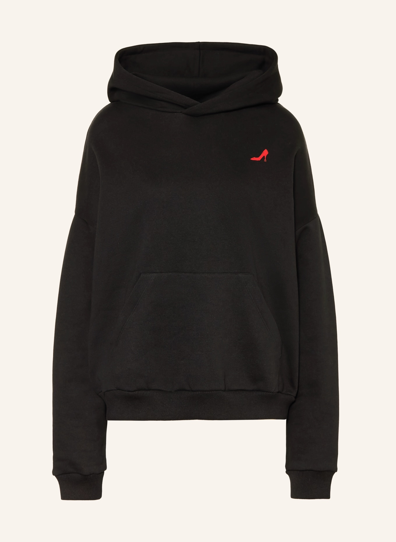 The Devil Wears Prada Oversized-Hoodie: SCHWARZ / ROT