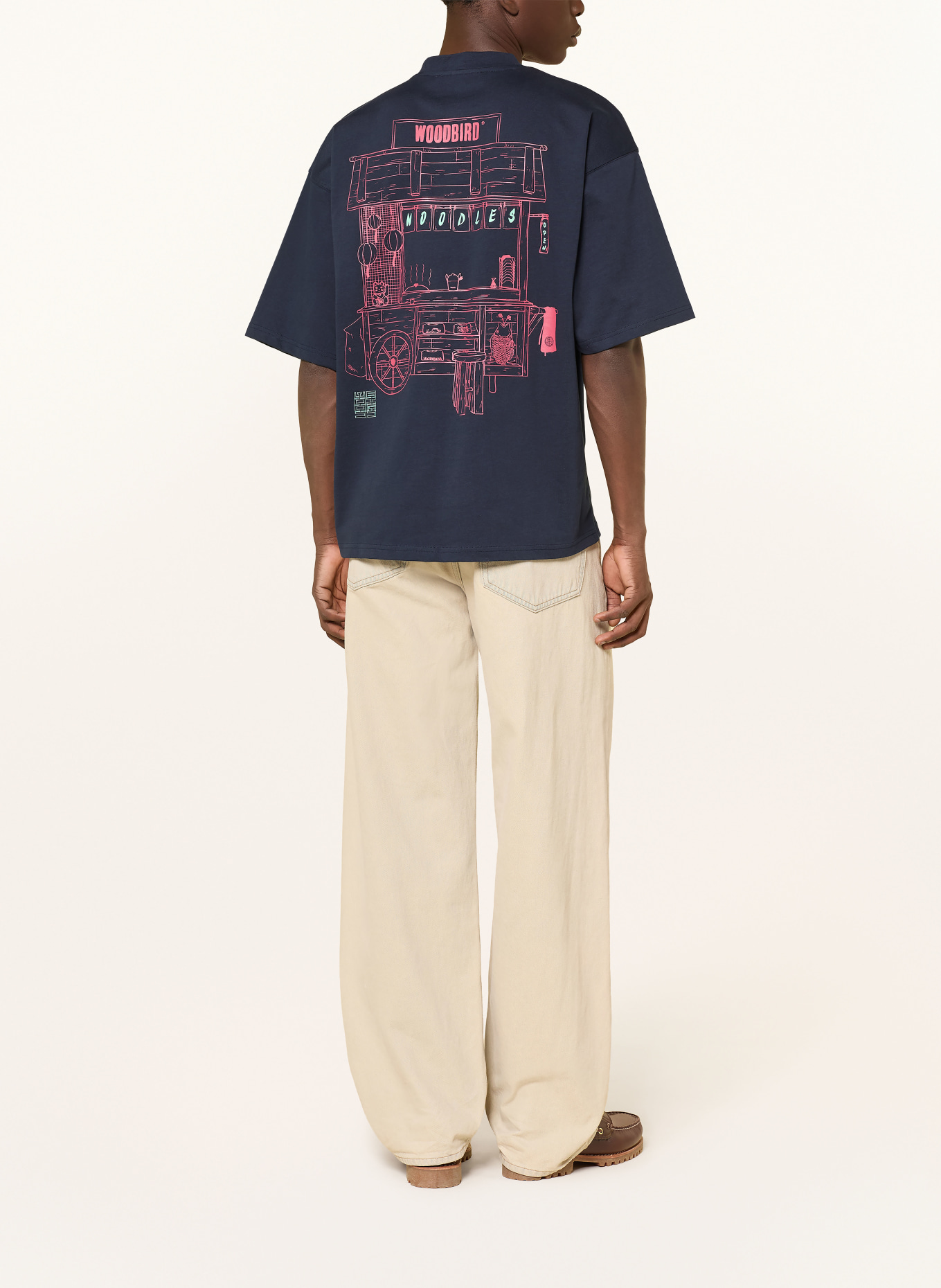 WOODBIRD T-Shirt WBBEAM: DUNKELBLAU / HELLROT / MINT