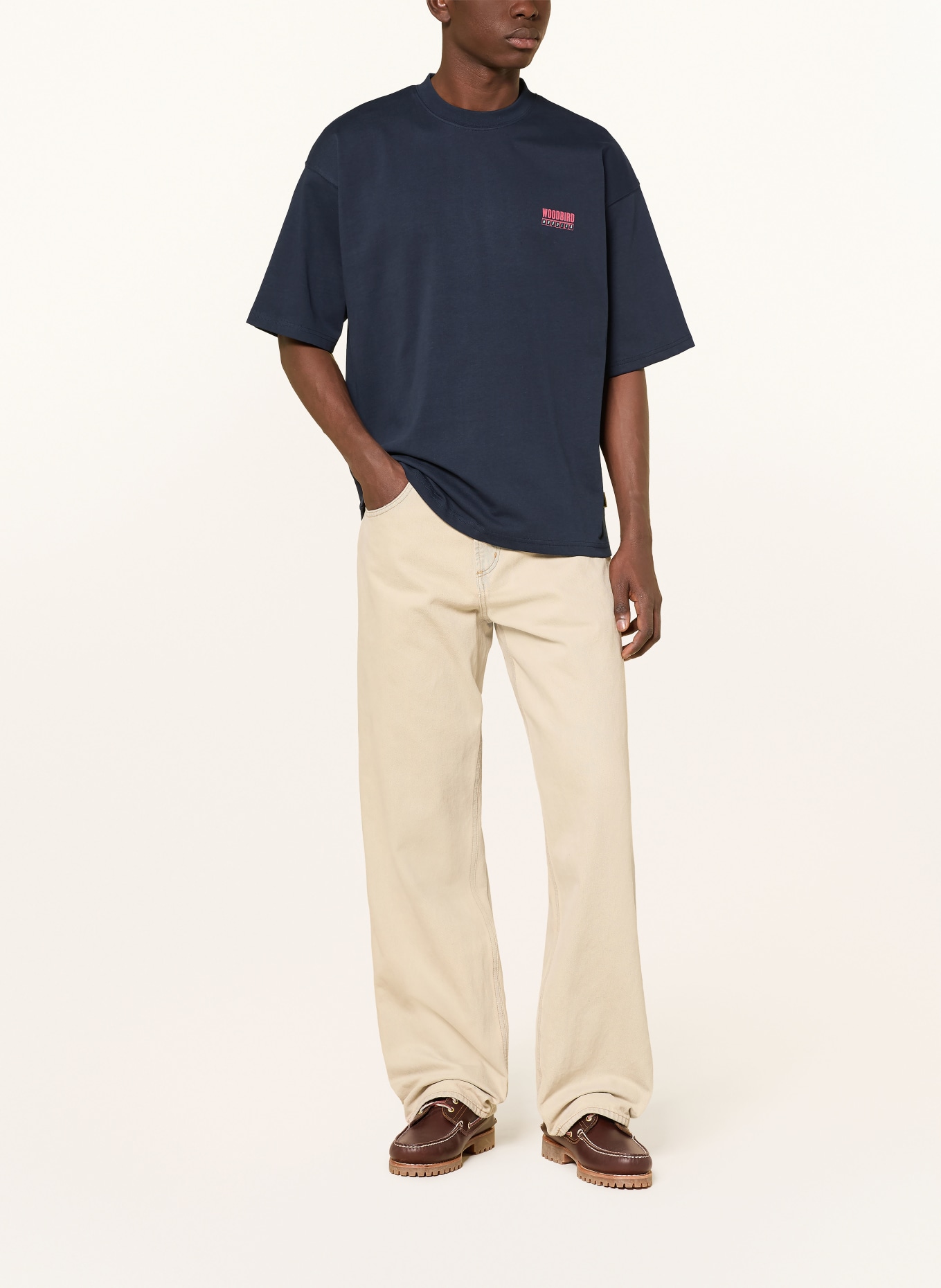 WOODBIRD T-Shirt WBBEAM: DUNKELBLAU / HELLROT / MINT