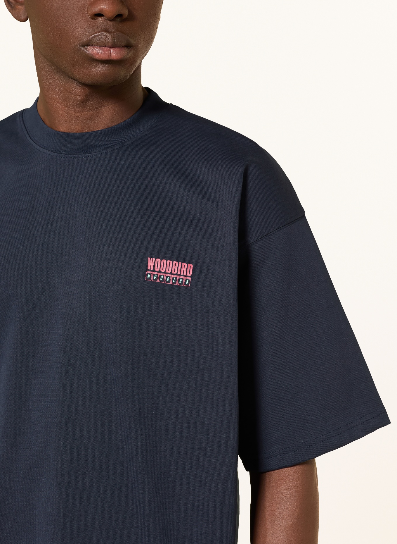 WOODBIRD T-Shirt WBBEAM: DUNKELBLAU / HELLROT / MINT