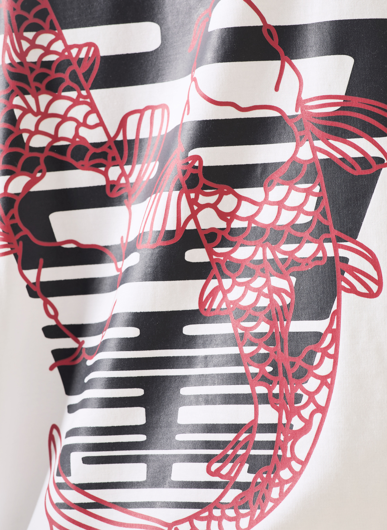 WOODBIRD T-Shirt WBBAINE: WEISS / ROT / DUNKELBLAU