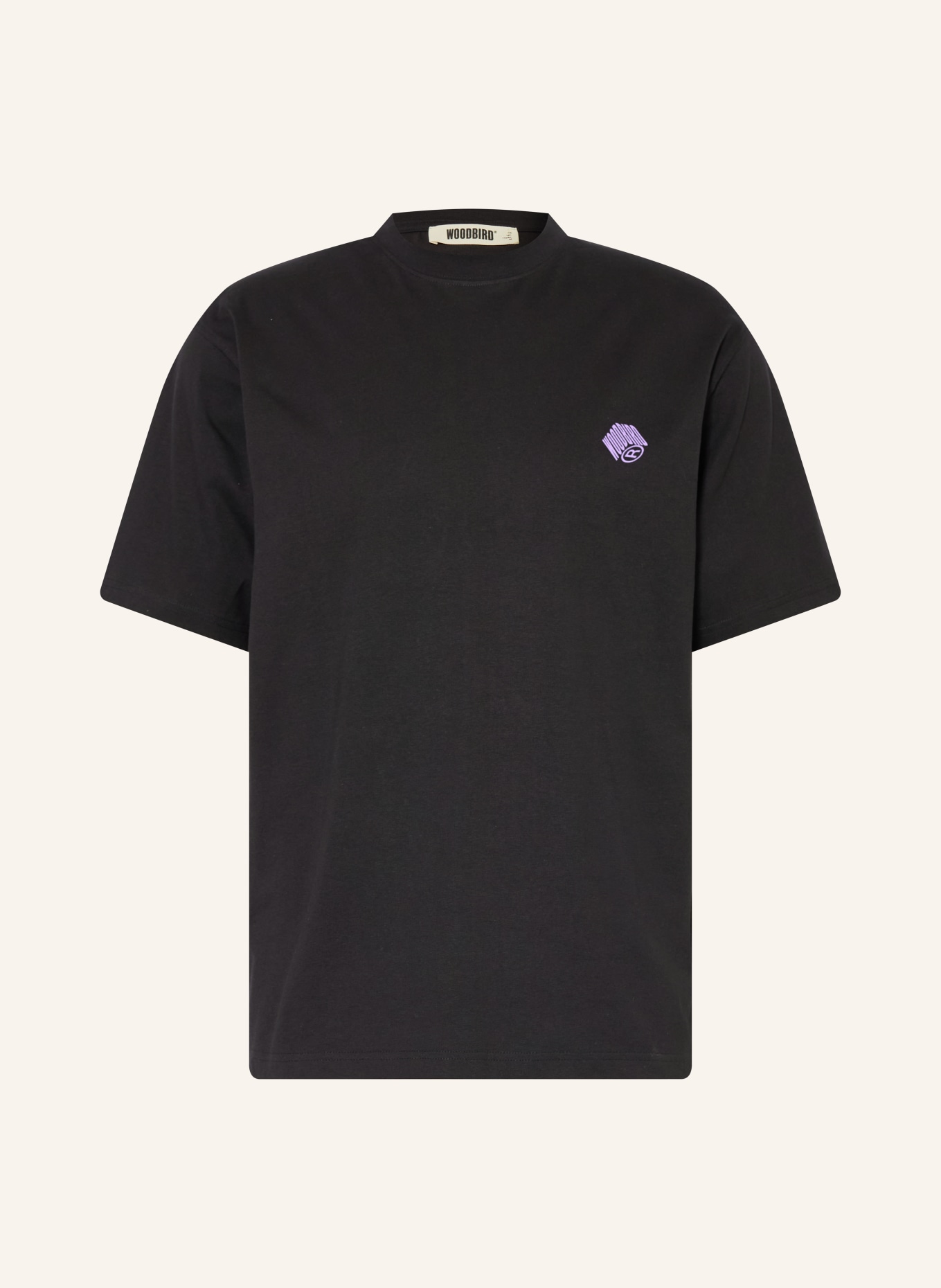 WOODBIRD T-Shirt WBBAINE: SCHWARZ / LILA / MINT