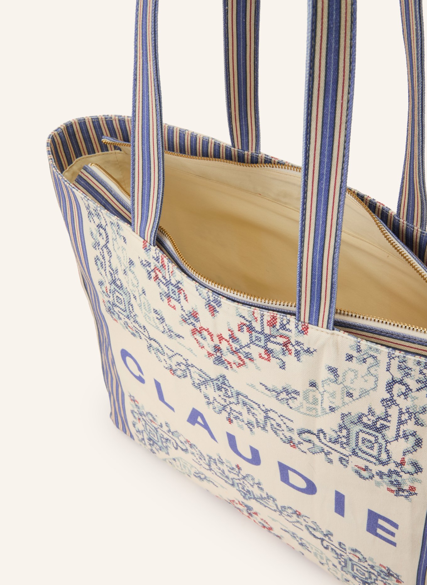 CLAUDIE PIERLOT Shopper: ECRU / LILA / MINT