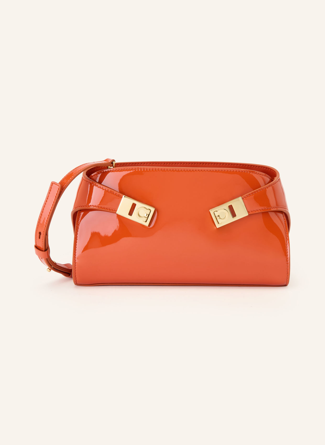 FERRAGAMO Schoudertas HUG: ORANJE / GOUD