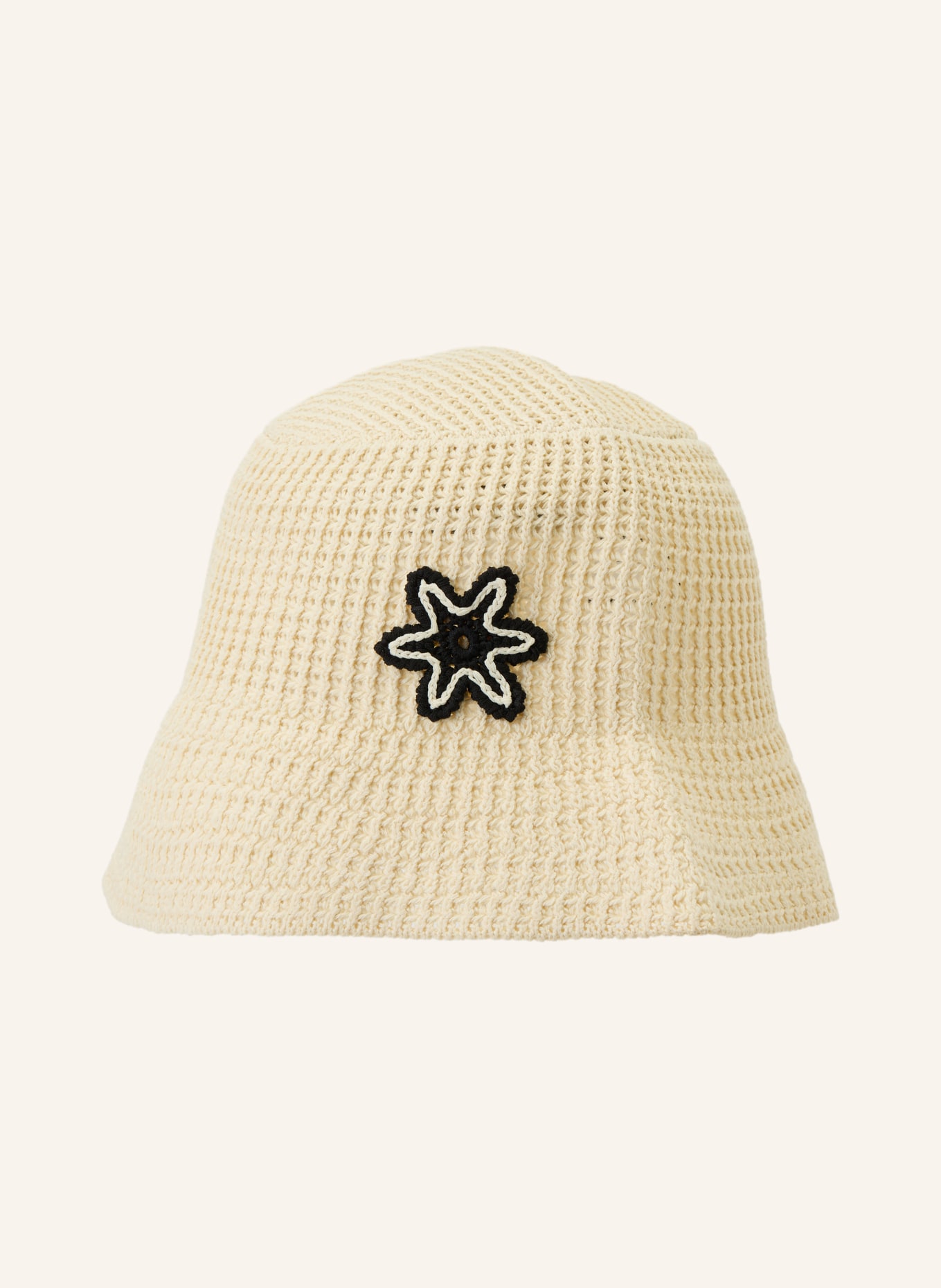 CLAUDIE PIERLOT Kapelusz typu bucket: ECRU / CZARNY
