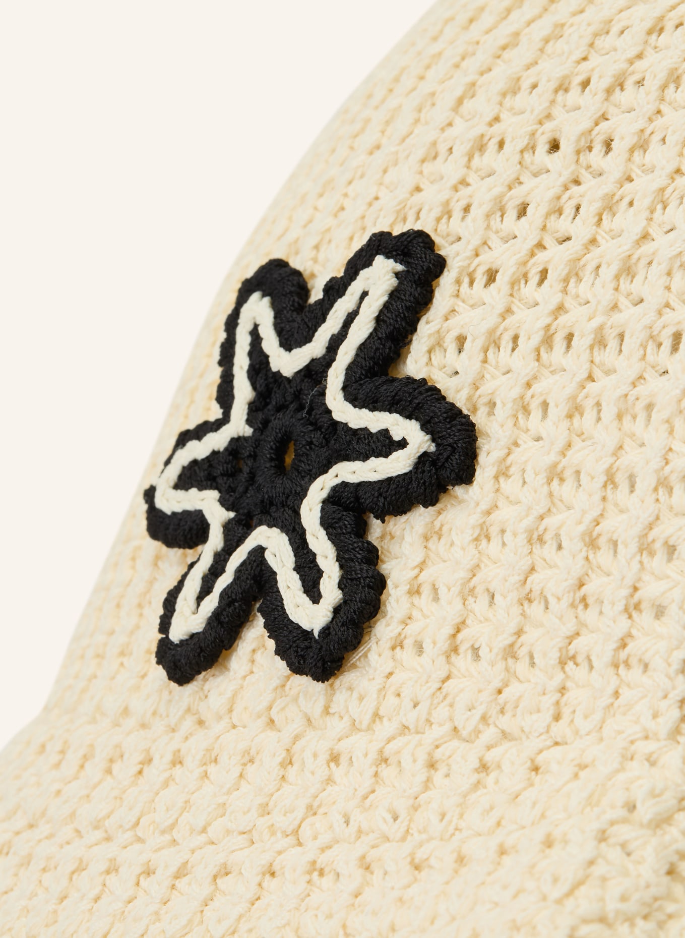 CLAUDIE PIERLOT Kapelusz typu bucket: ECRU / CZARNY
