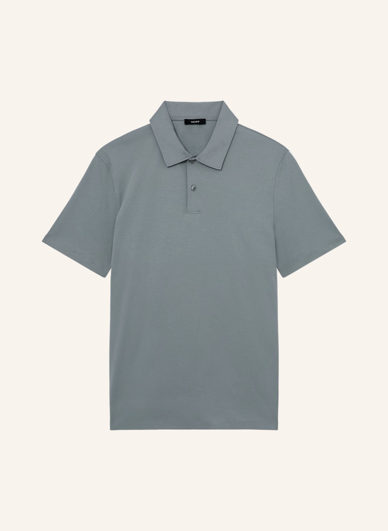 REISS Jersey Polo Shirt EARL: BLUE GRAY