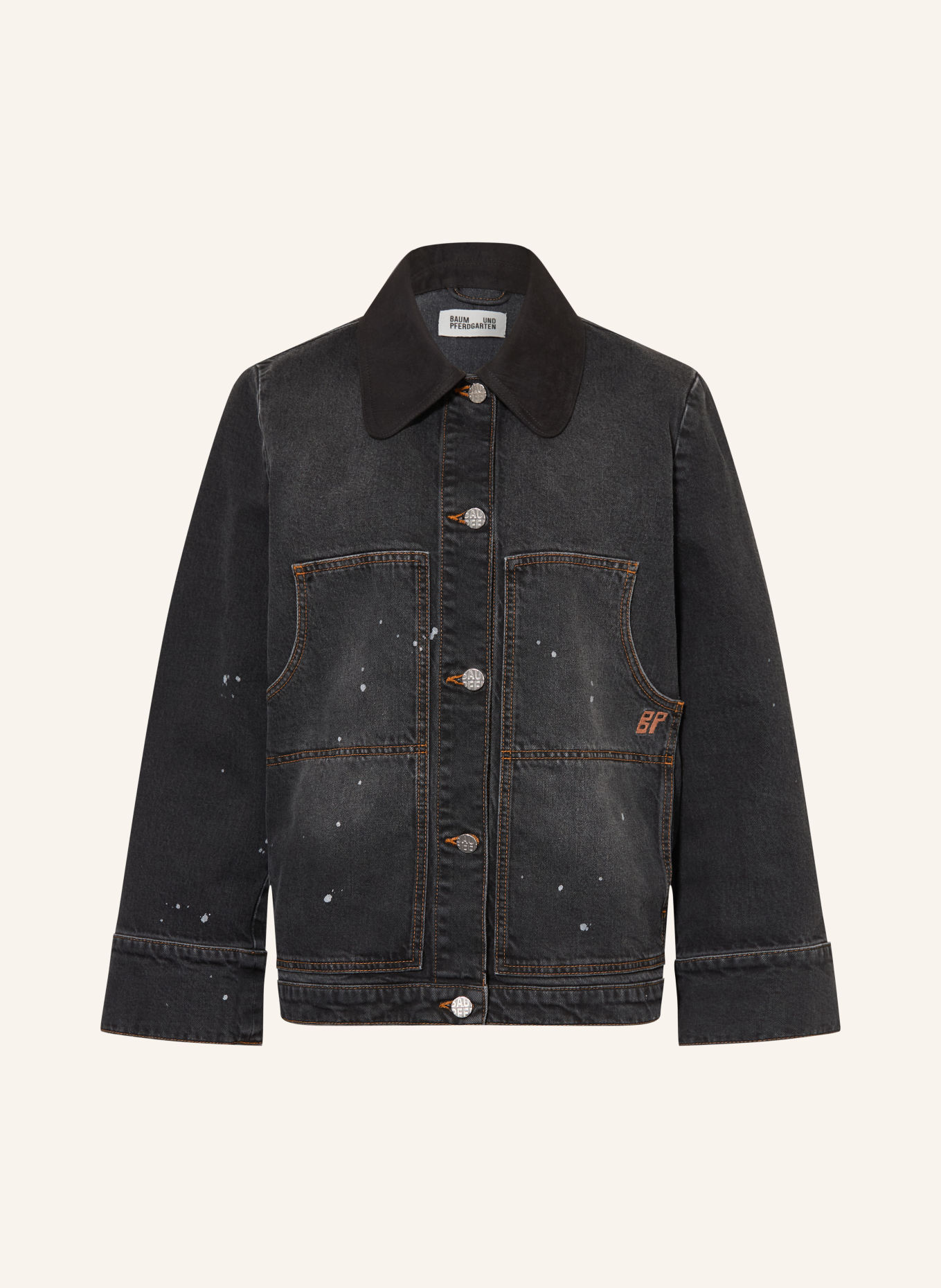 BAUM UND PFERDGARTEN Jeansjacka BENILDA: C9892 Black Washed Denim