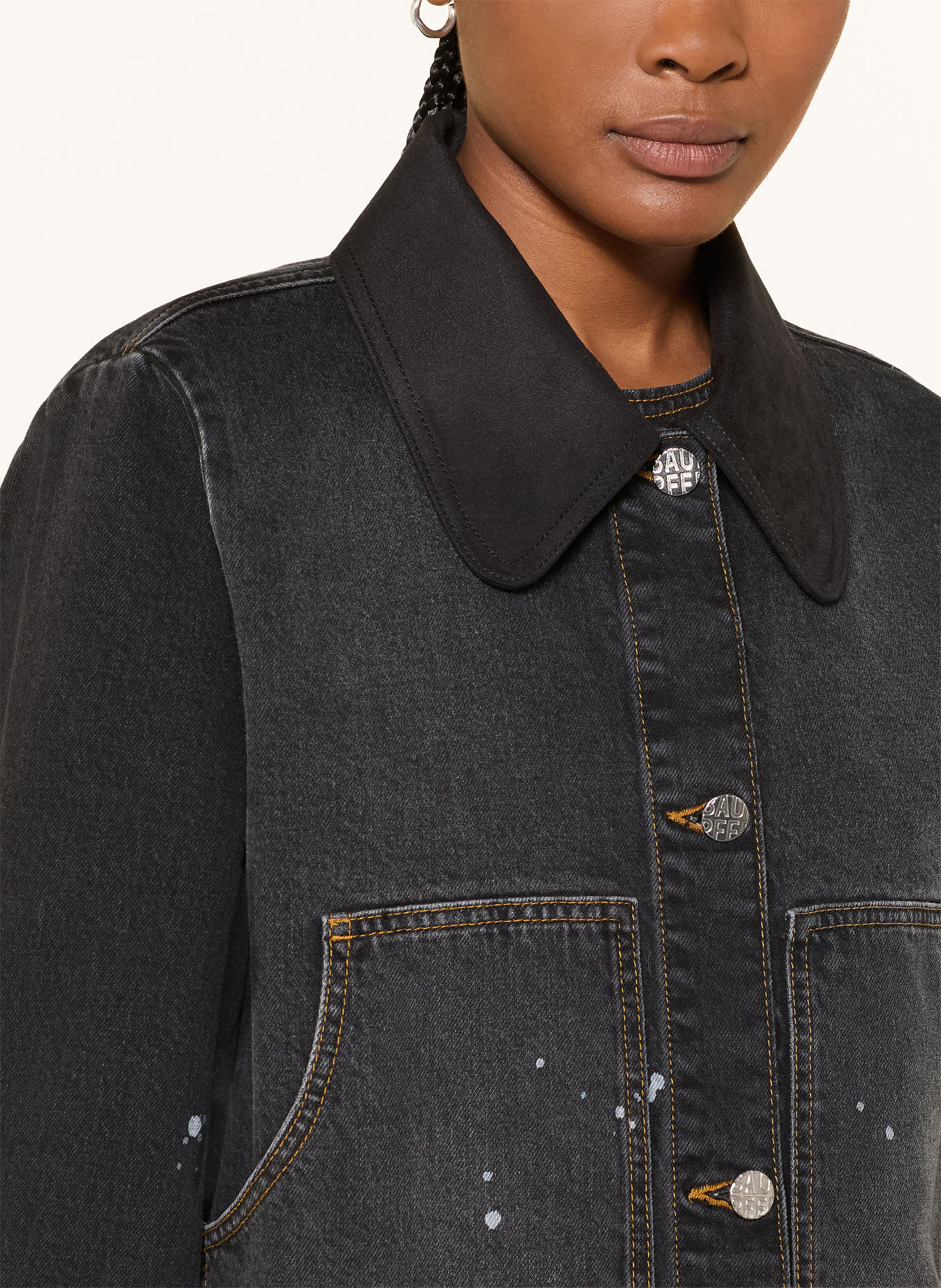 BAUM UND PFERDGARTEN Jeansjacka BENILDA: C9892 Black Washed Denim