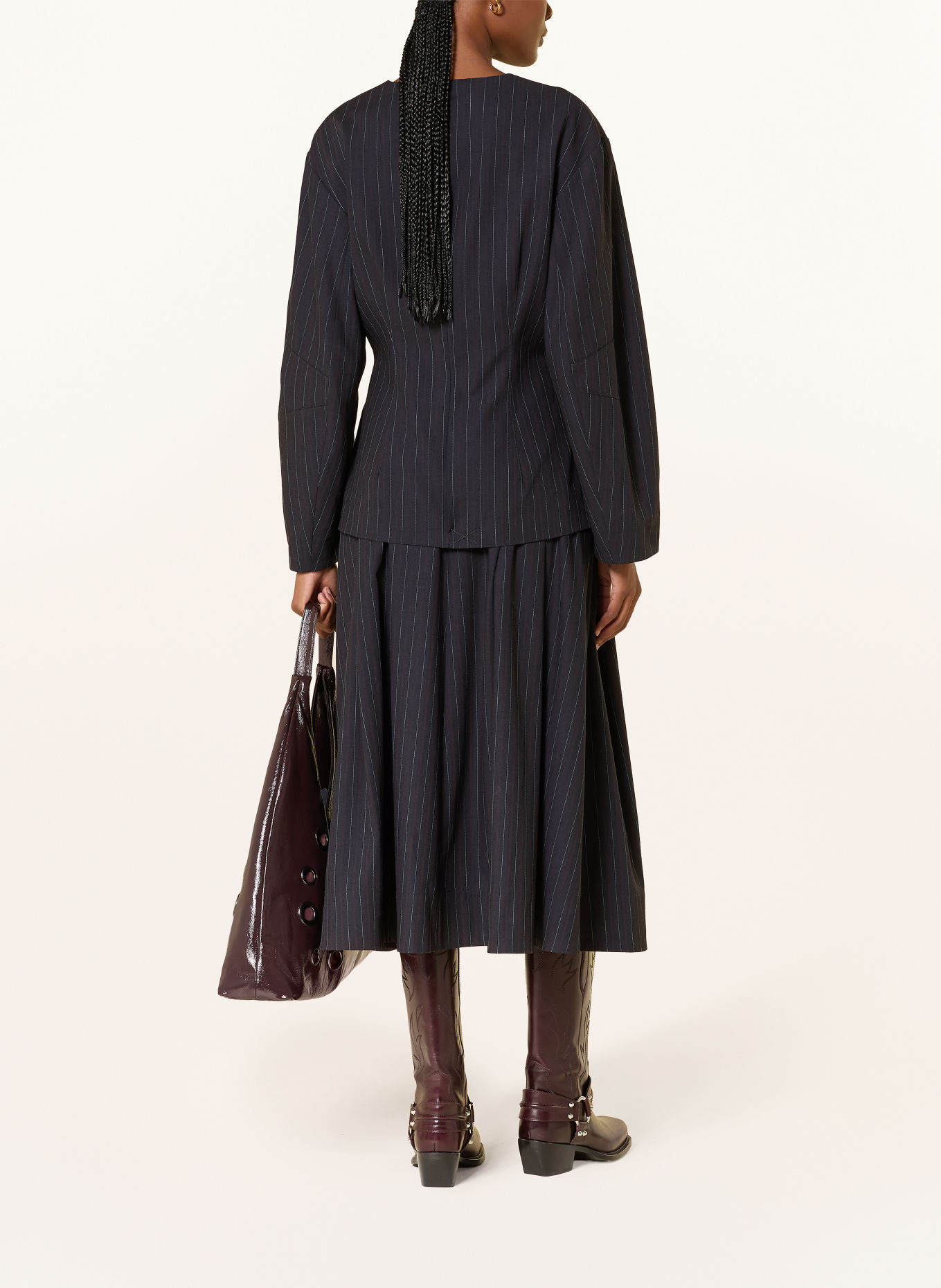 BAUM UND PFERDGARTEN SABRINNA Skirt: DARK BLUE / RED / WHITE