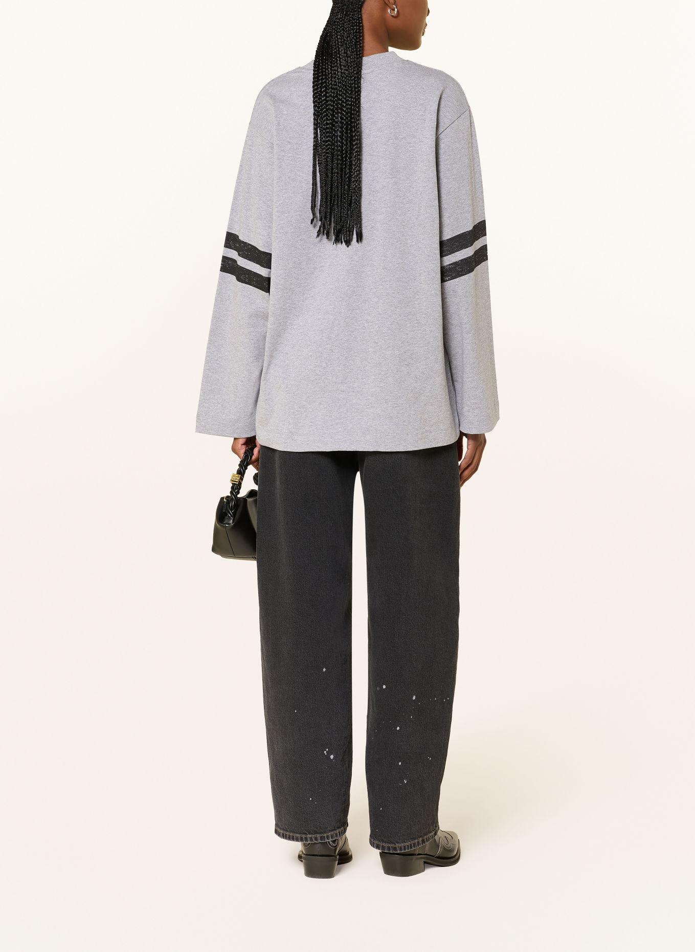 BAUM UND PFERDGARTEN JEEVANA Sweatshirt: GRAY / BLACK