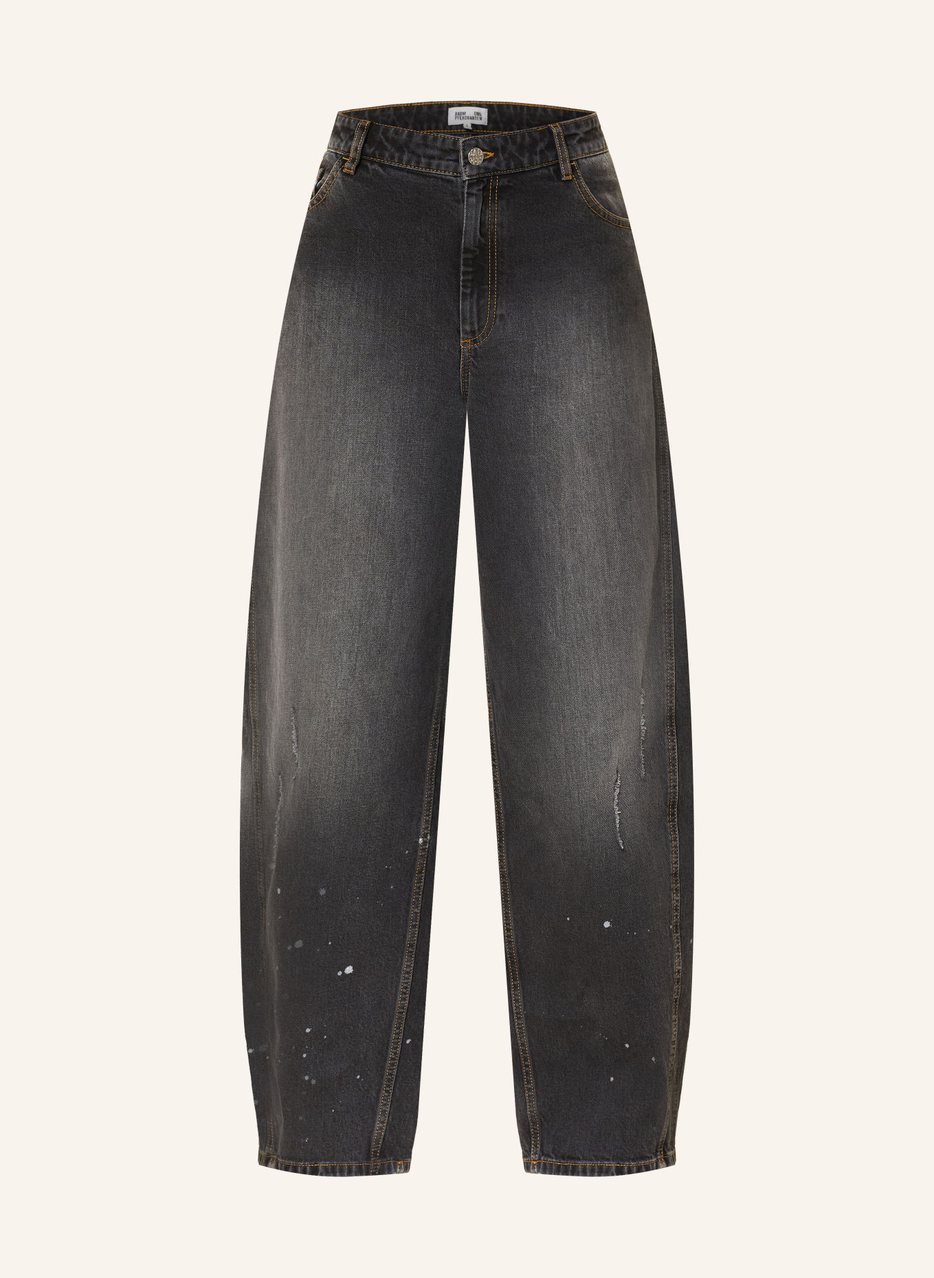 BAUM UND PFERDGARTEN Barrel Jeans NEVIN: C9892 Black Washed Denim