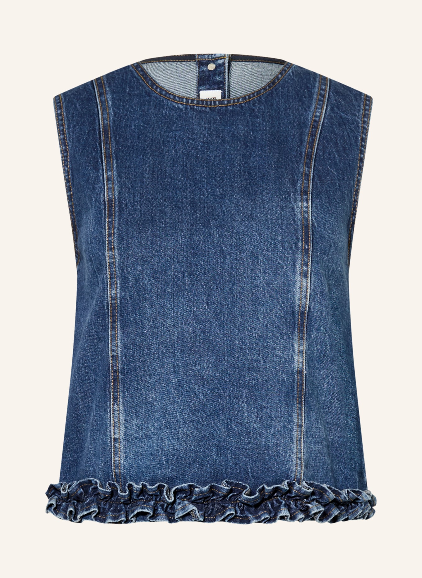 BAUM UND PFERDGARTEN Jeanstop MADIE met ruches: DONKERBLAUW