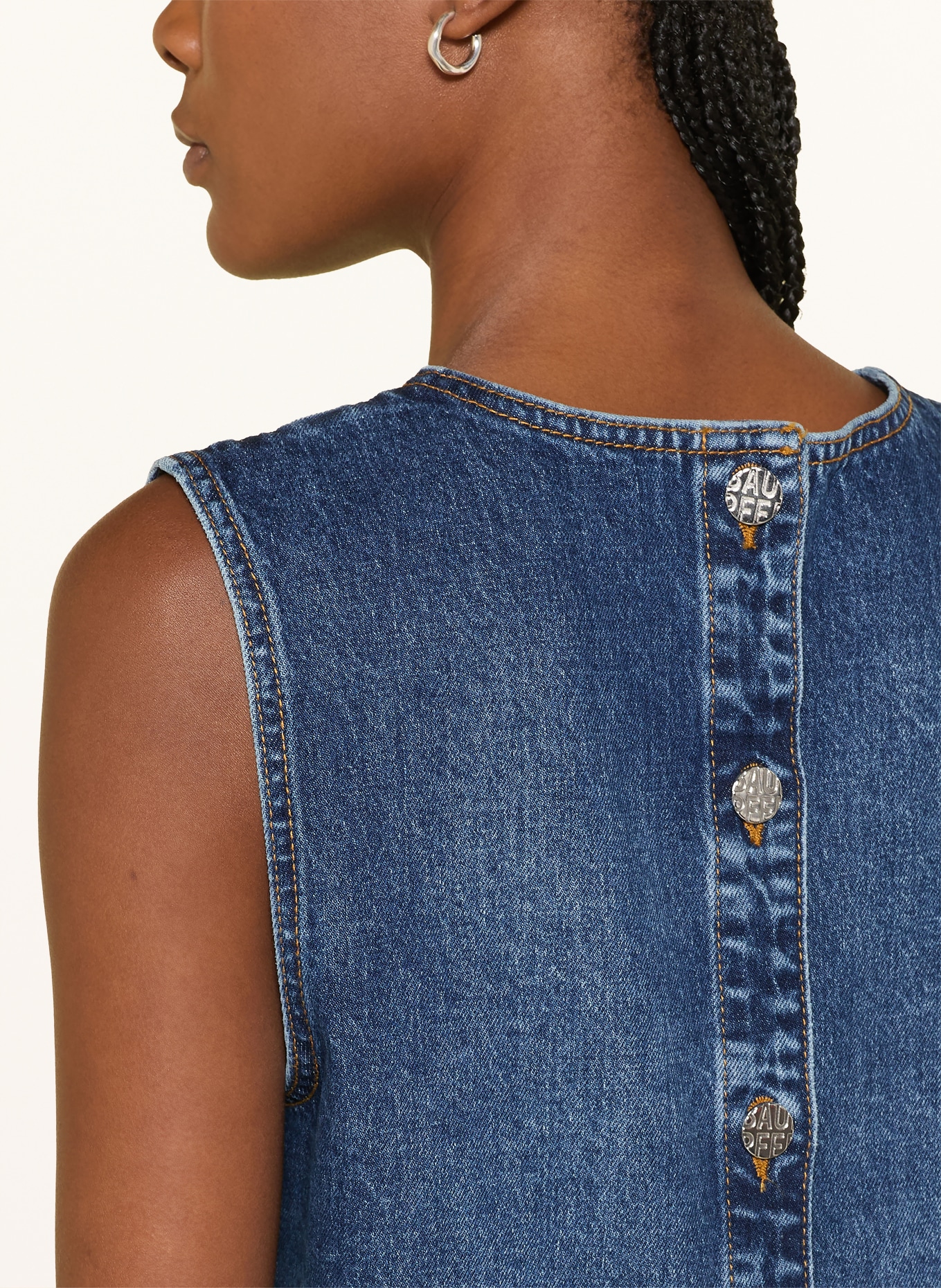 BAUM UND PFERDGARTEN Jeanstop MADIE met ruches: DONKERBLAUW