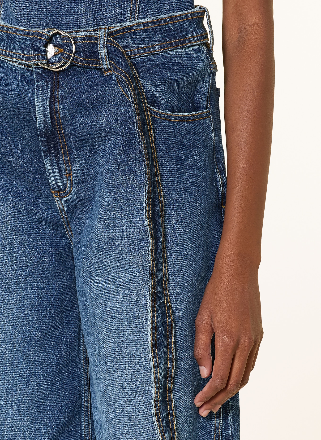 BAUM UND PFERDGARTEN Dżinsy z szerokimi nogawkami NIEMA: C7864 Dark Blue Denim