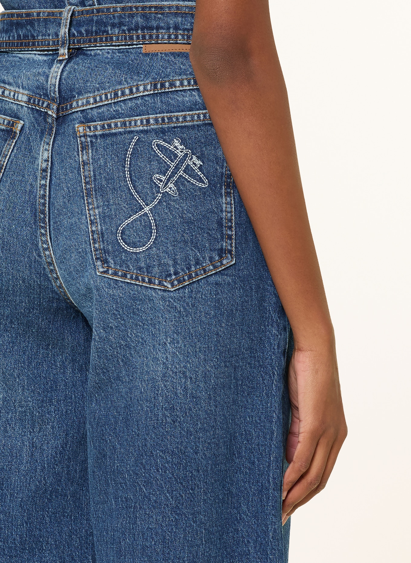 BAUM UND PFERDGARTEN Dżinsy z szerokimi nogawkami NIEMA: C7864 Dark Blue Denim