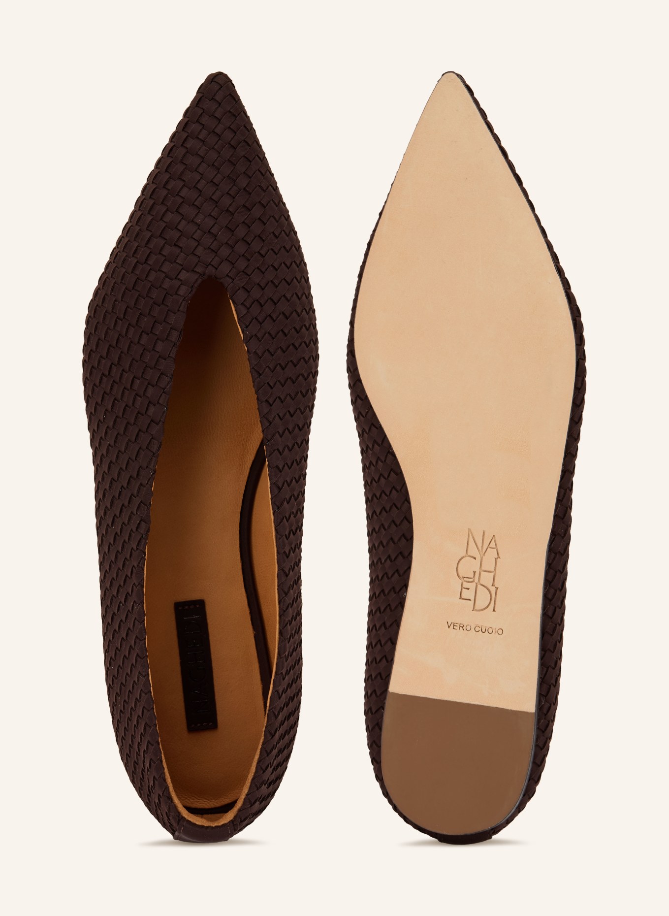Naghedi Ballerines STRADA: MARRON FONCÉ