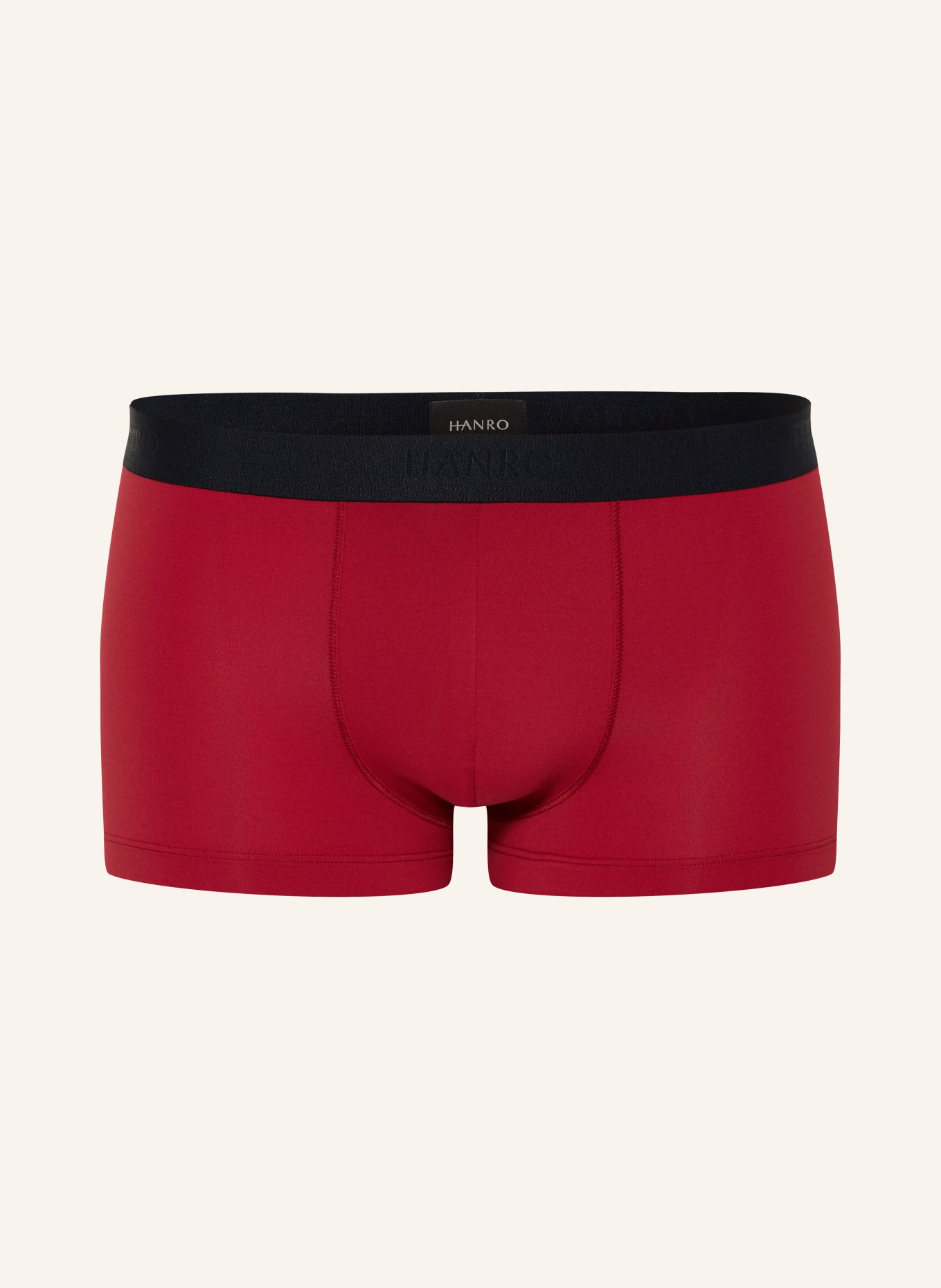 HANRO Boxer shorts MICRO TOUCH: DARK RED / BLACK