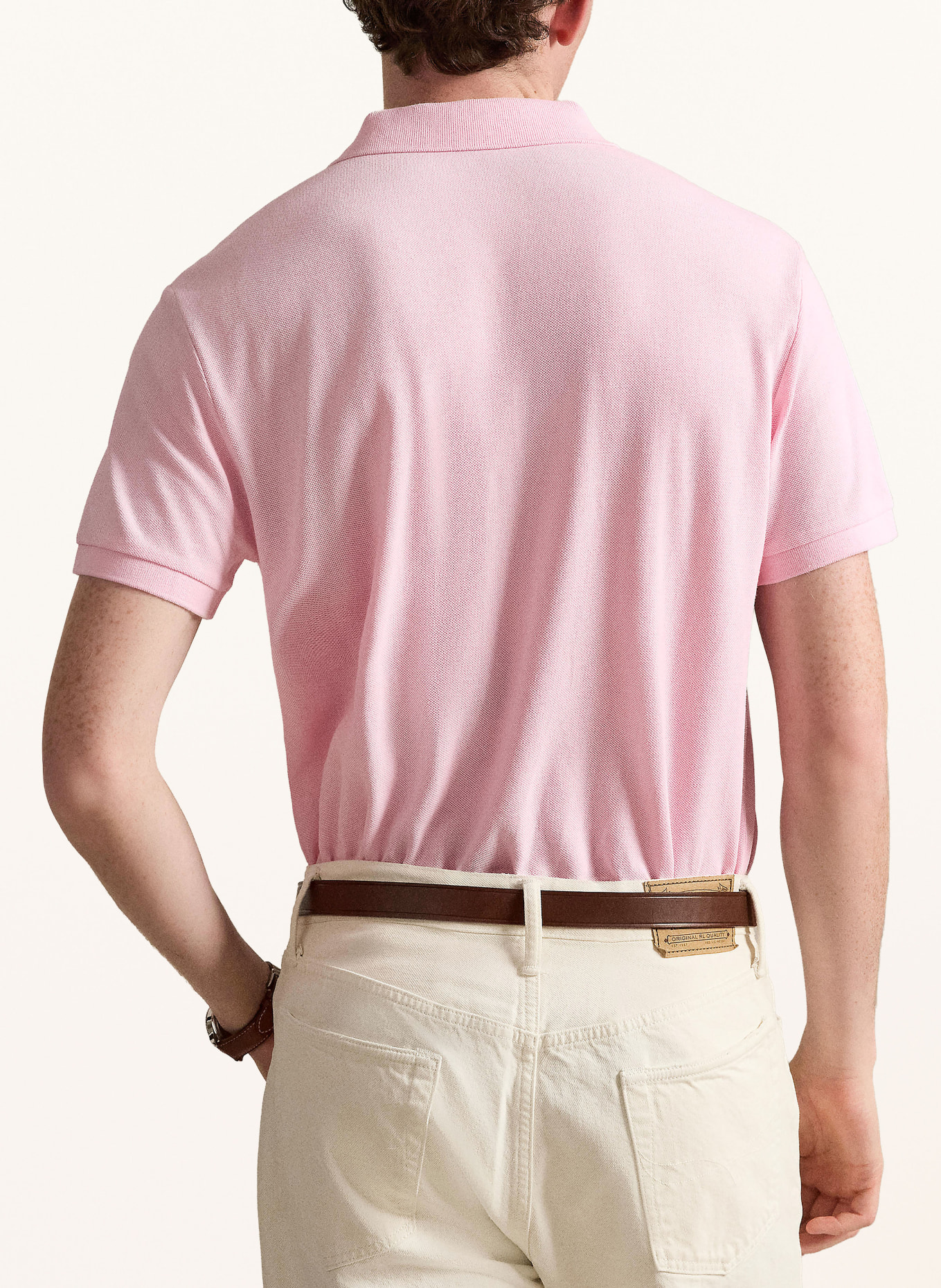 POLO RALPH LAUREN Koszulka polo z piki slim fit: RÓŻOWY
