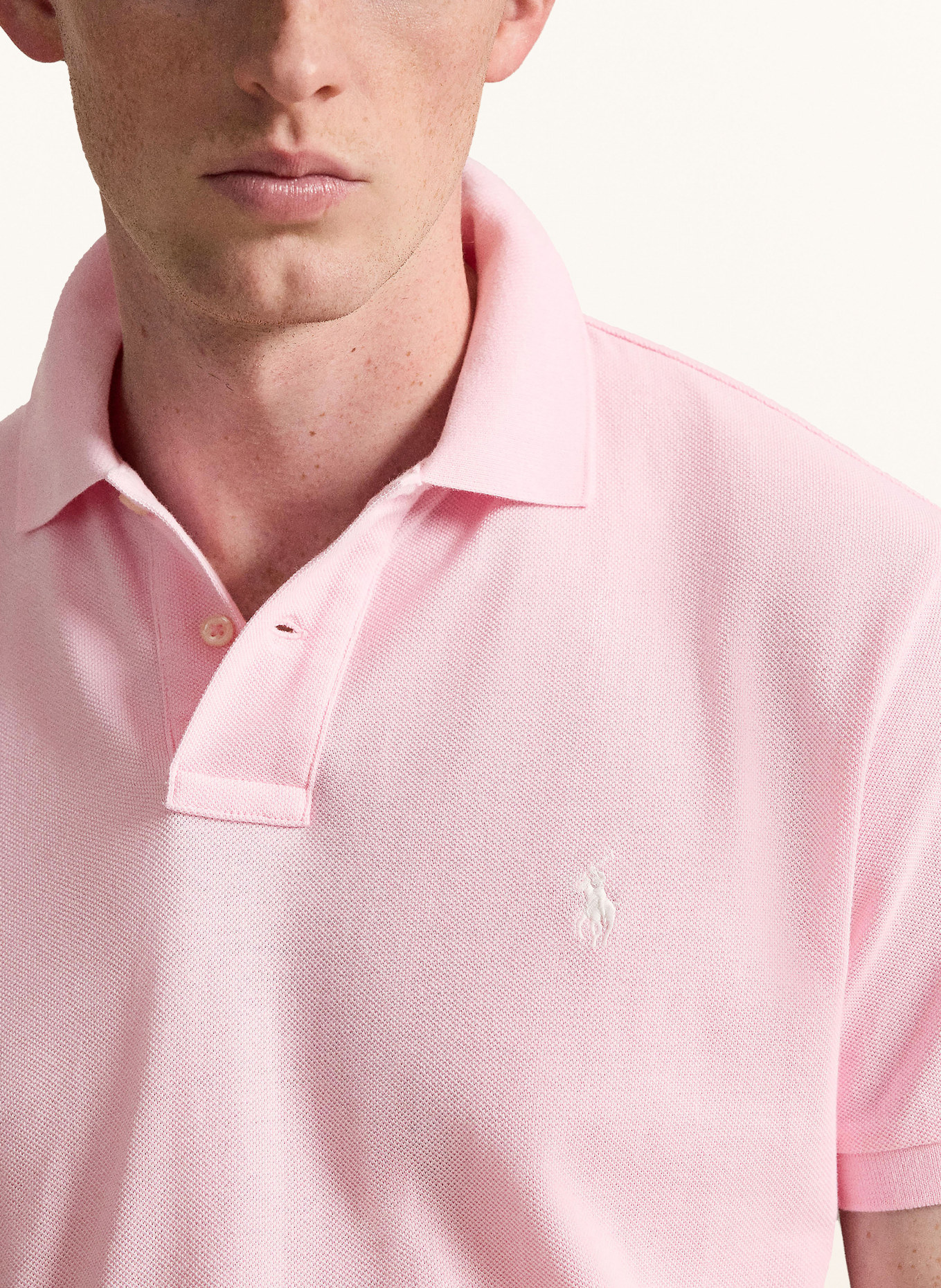 POLO RALPH LAUREN Koszulka polo z piki slim fit: RÓŻOWY