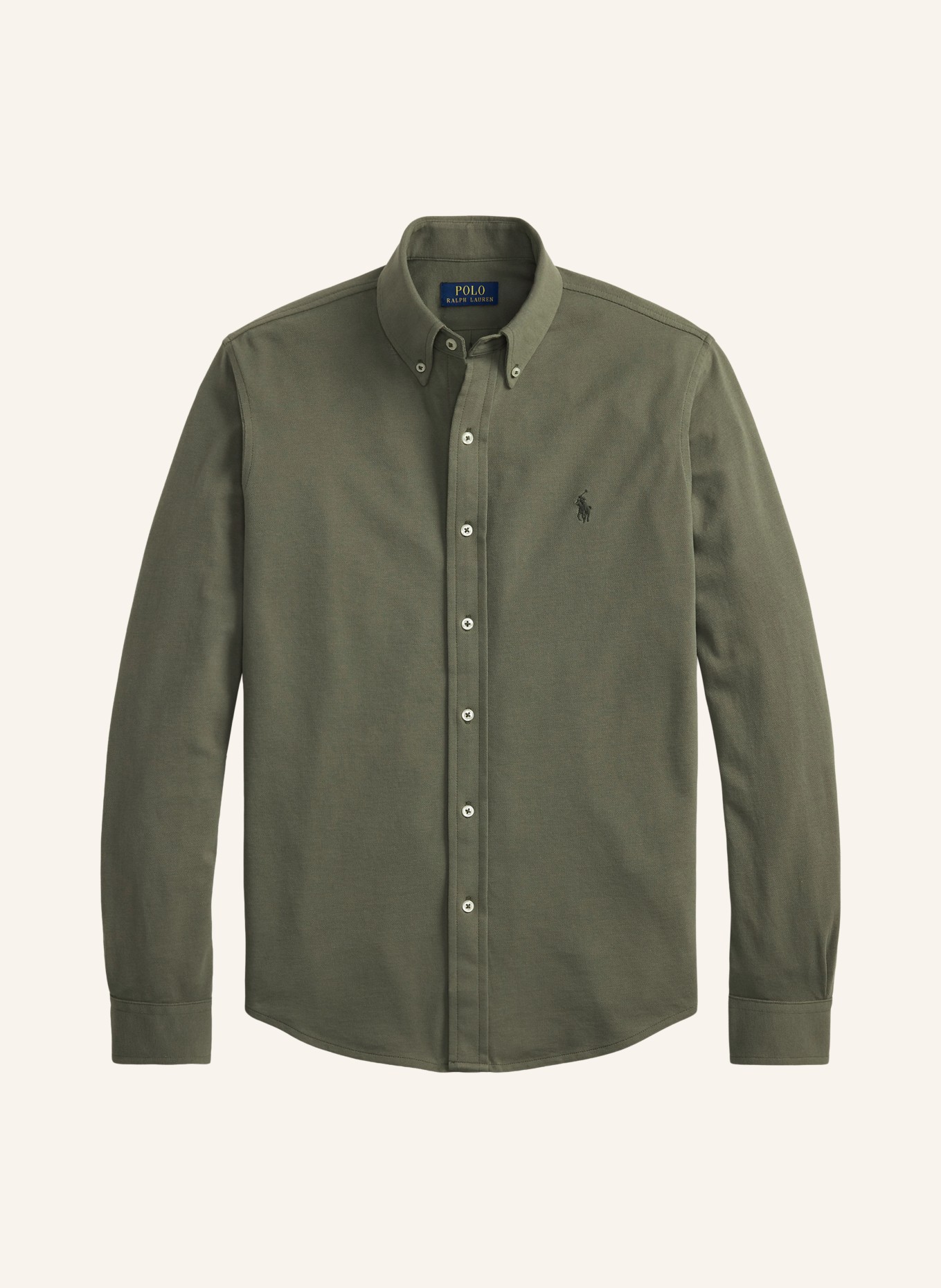 POLO RALPH LAUREN Chemise piquée Custom Fit: OLIVE