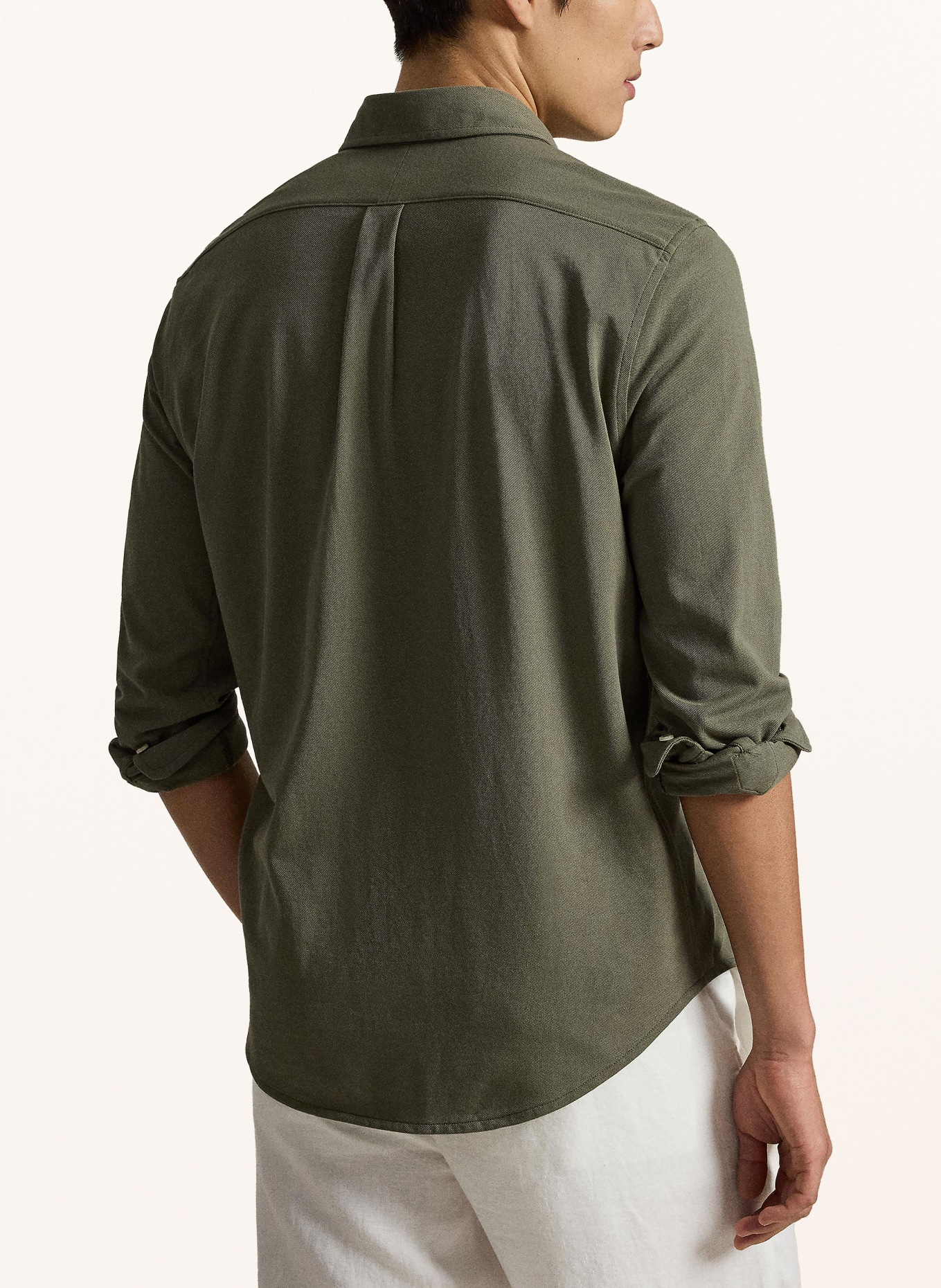 POLO RALPH LAUREN Chemise piquée Custom Fit: OLIVE
