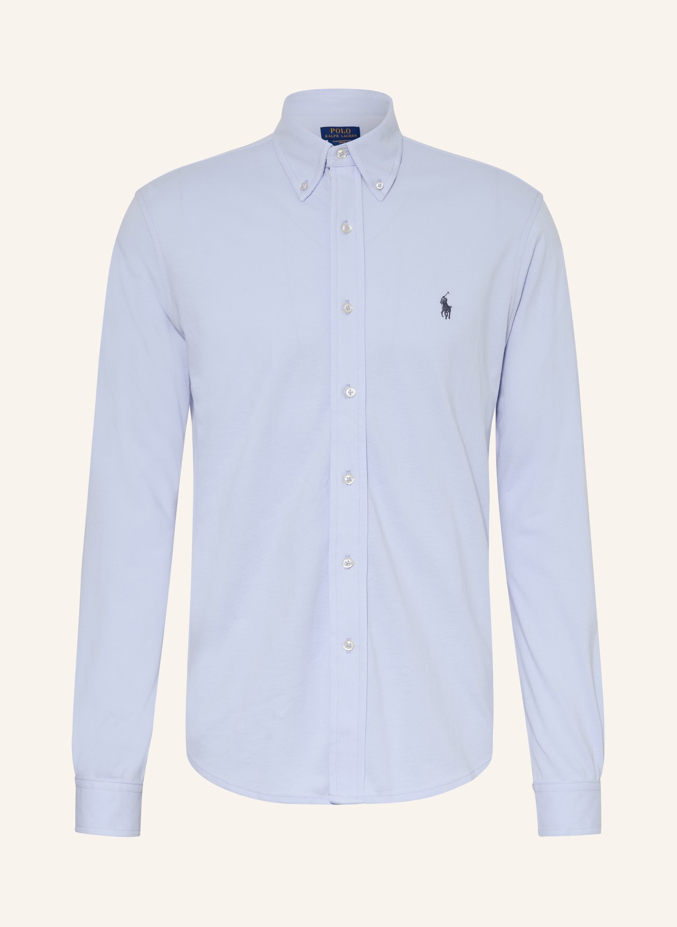 POLO RALPH LAUREN Chemise piquée Custom Fit: BLEU CLAIR