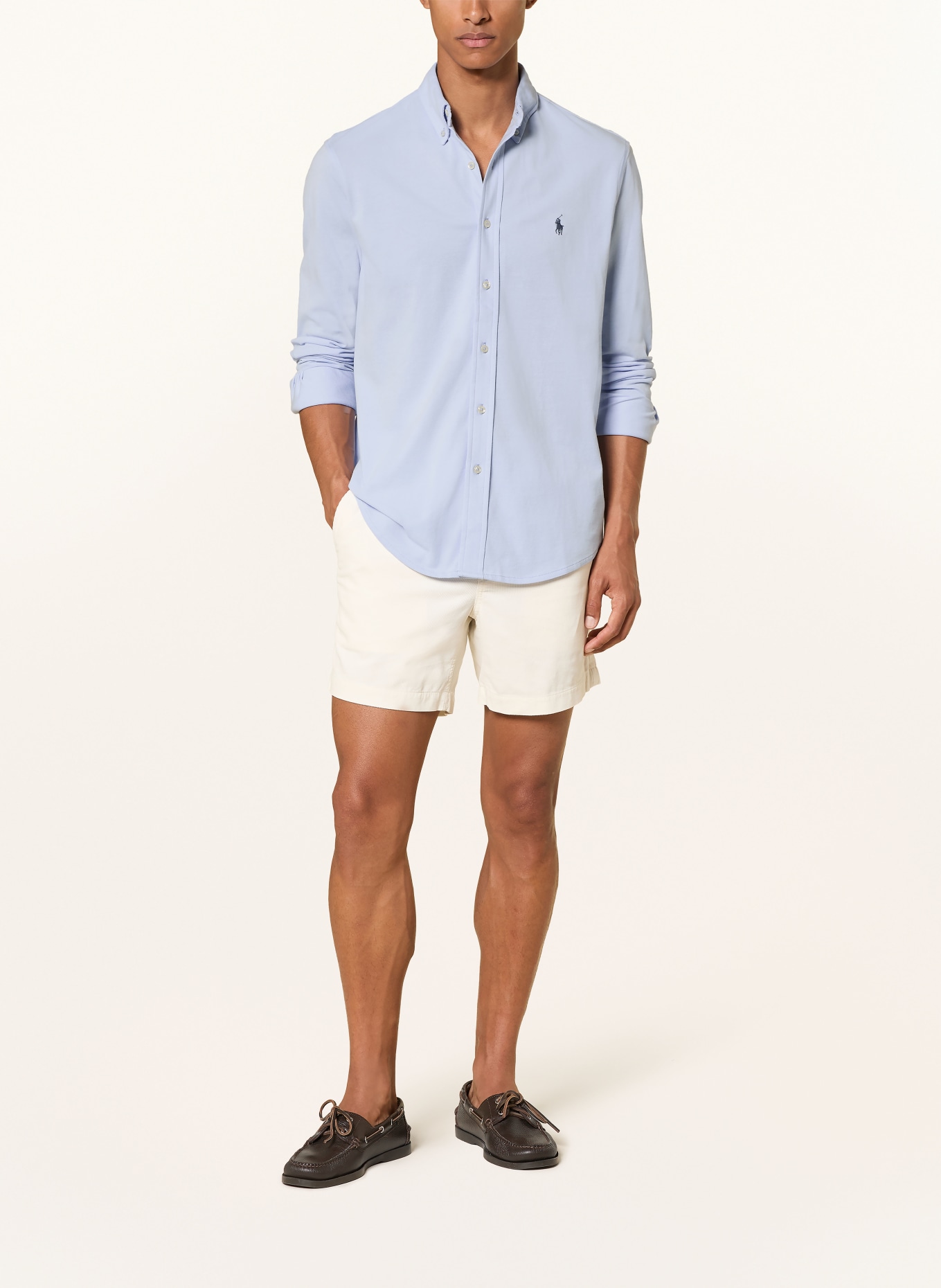POLO RALPH LAUREN Chemise piquée Custom Fit: BLEU CLAIR