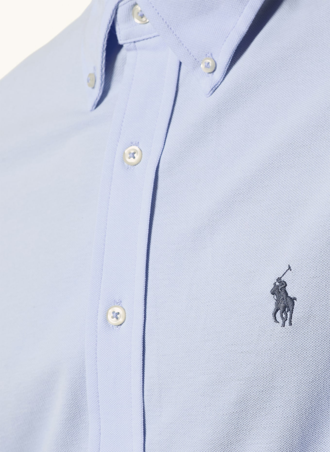 POLO RALPH LAUREN Chemise piquée Custom Fit: BLEU CLAIR