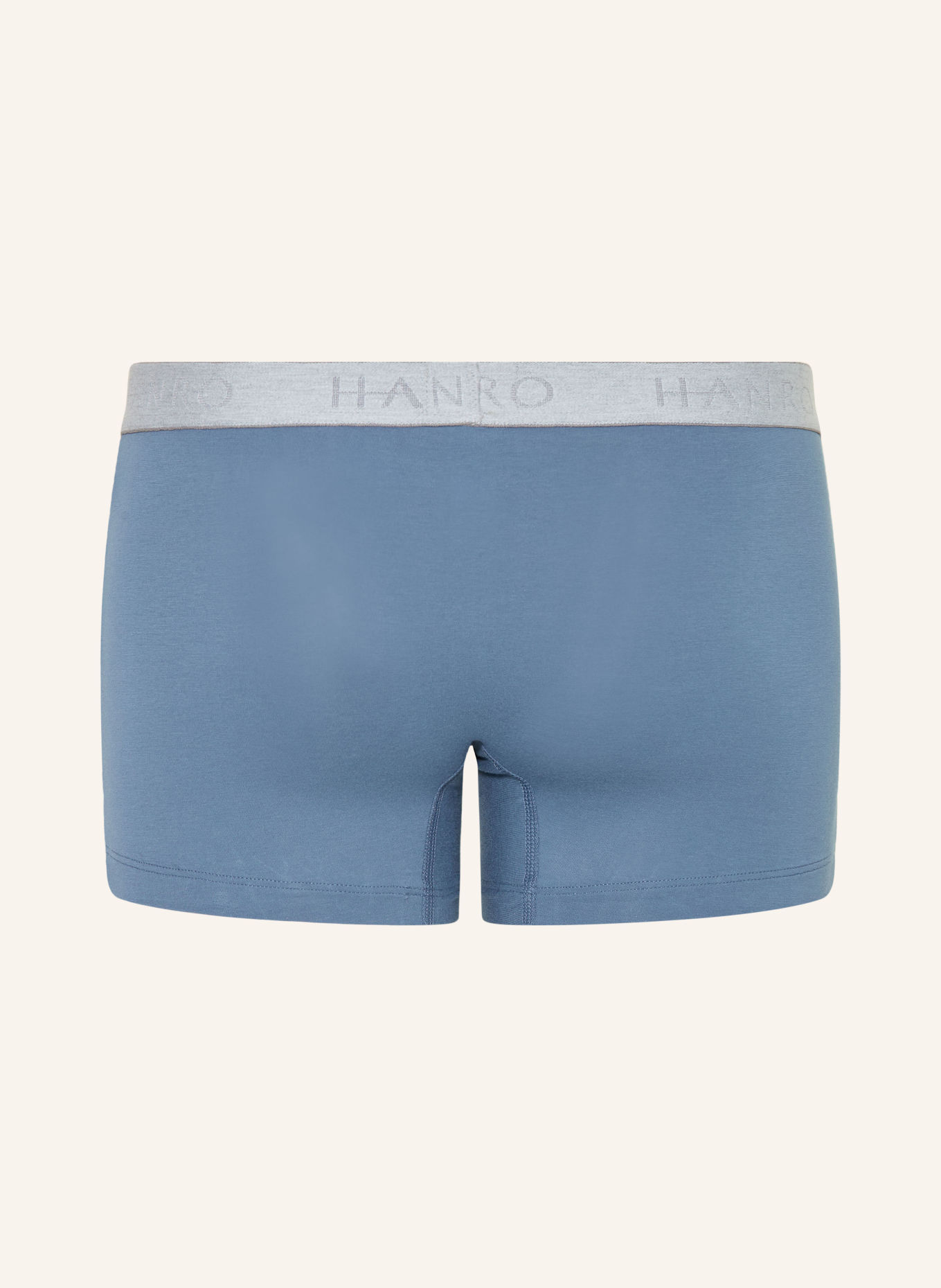 HANRO 2-pack boxer shorts COTTON ESSENTIALS: BLUE GRAY / LIGHT GRAY / LIGHT BLUE