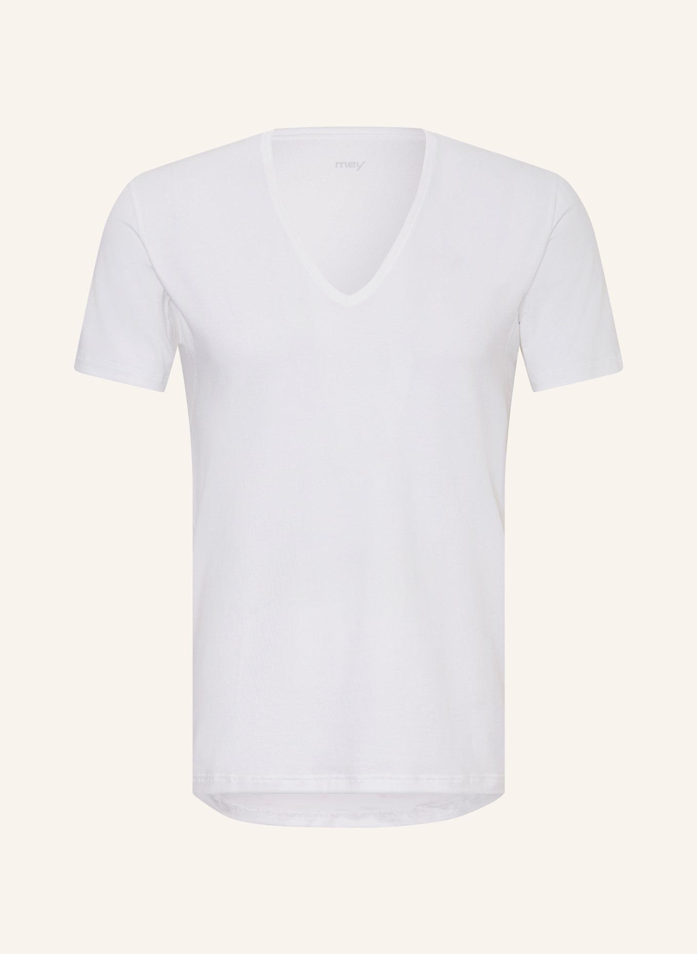 mey V-Shirt Serie DRY COTTON FUNCTIONAL: WEISS