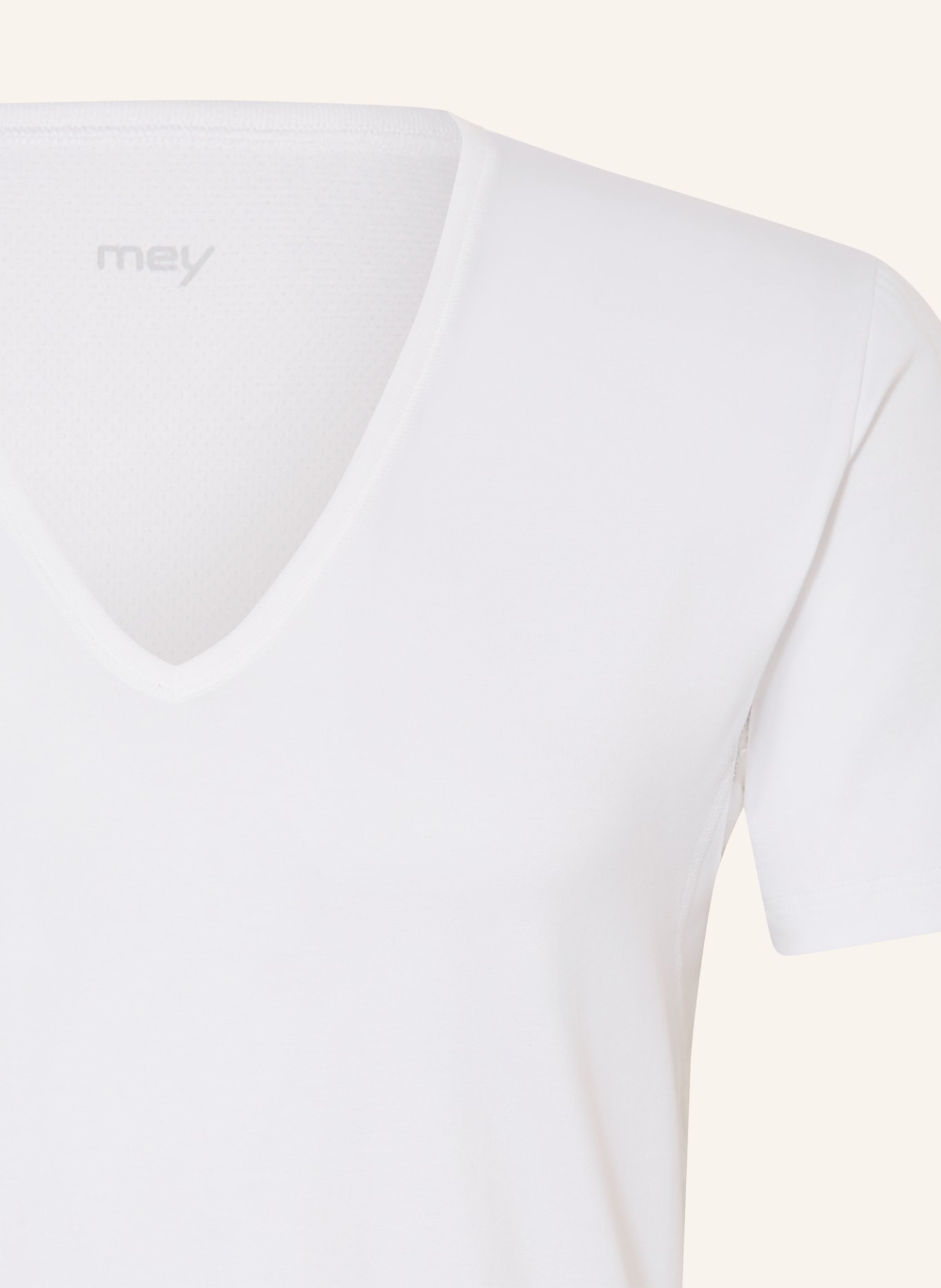 mey V-Shirt Serie DRY COTTON FUNCTIONAL: WEISS