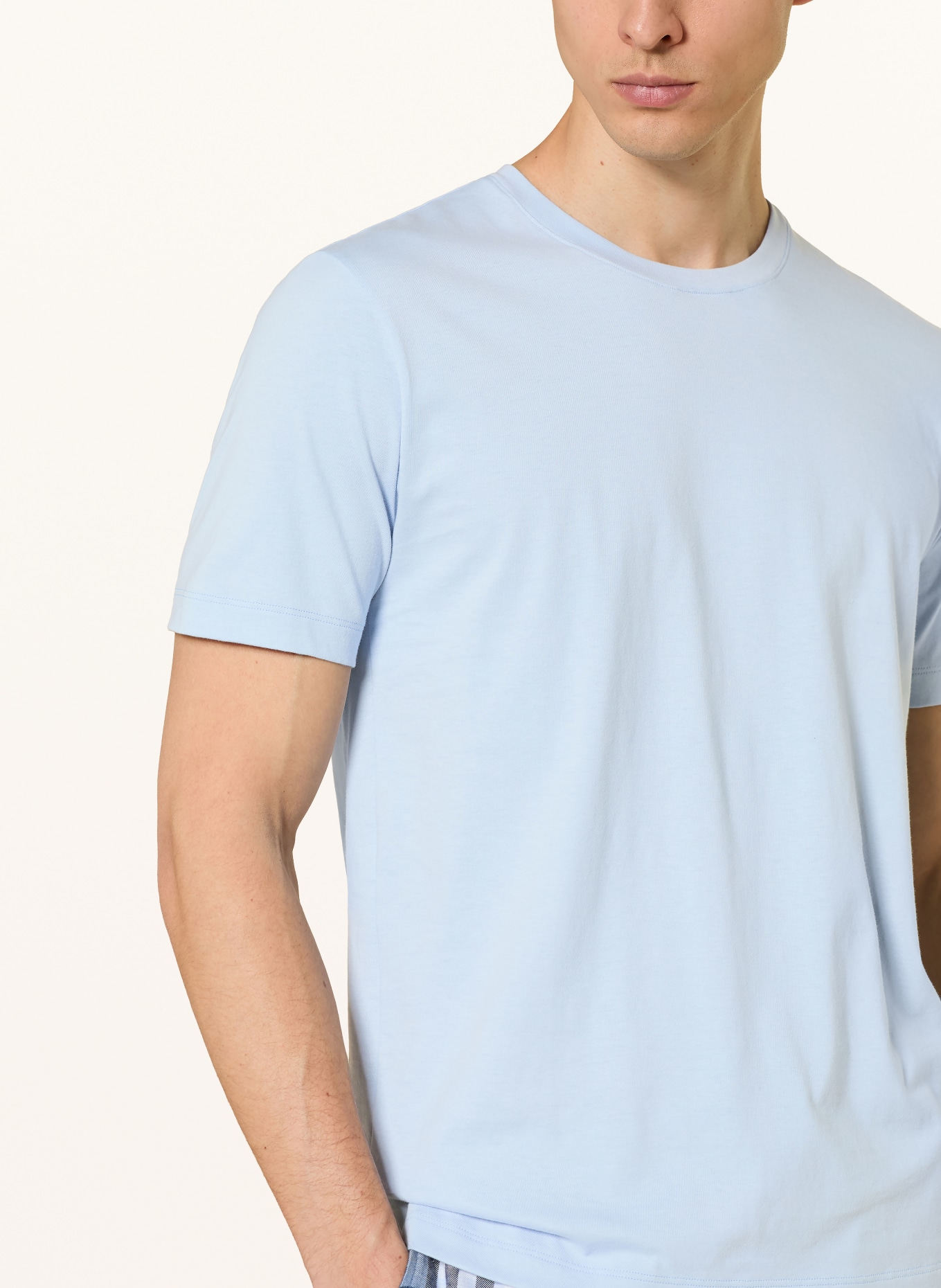HANRO Schlafshirt LIVING: HELLBLAU
