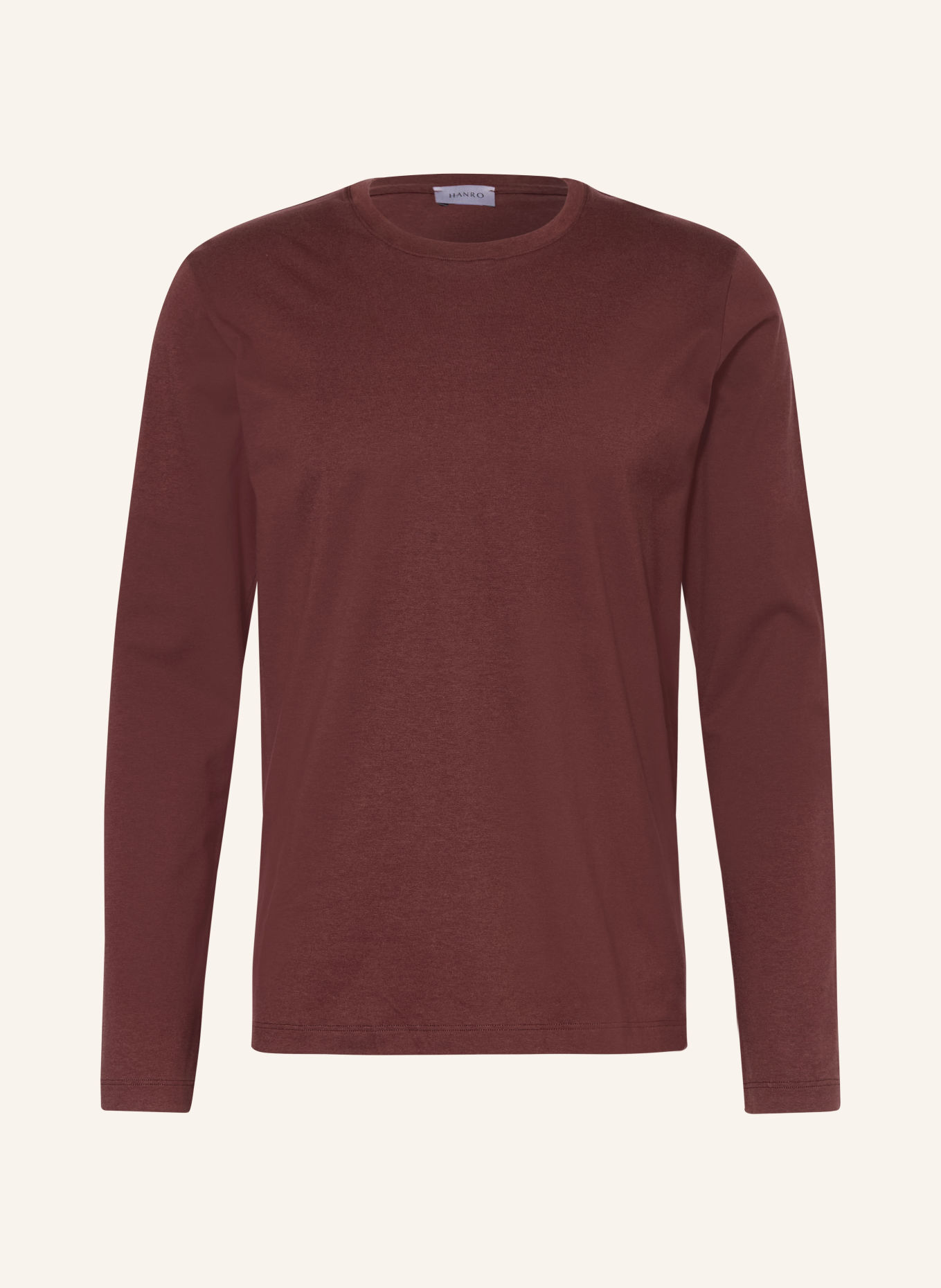 HANRO Slaapshirt LIVING: DONKERROOD
