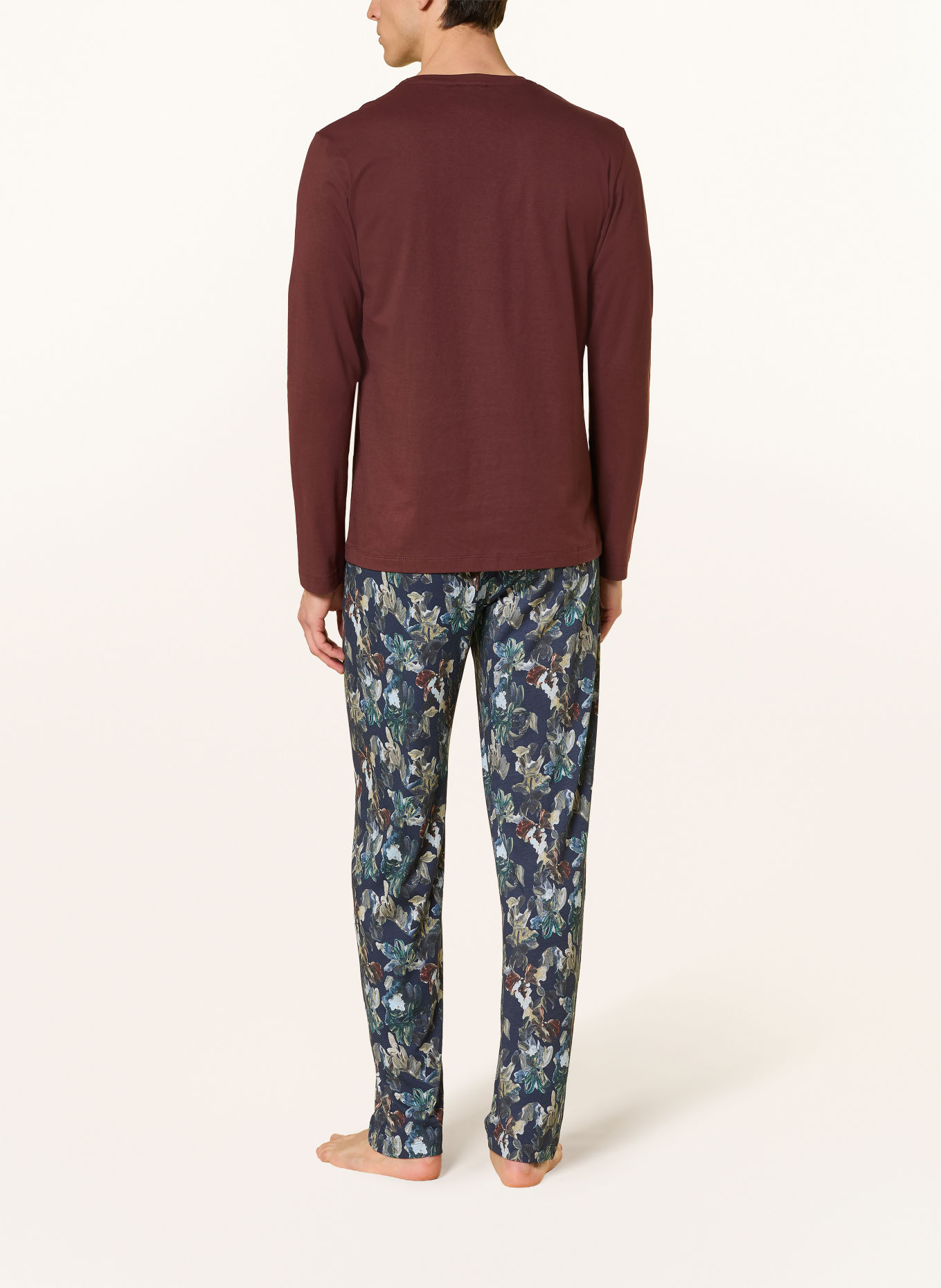 HANRO Slaapshirt LIVING: DONKERROOD