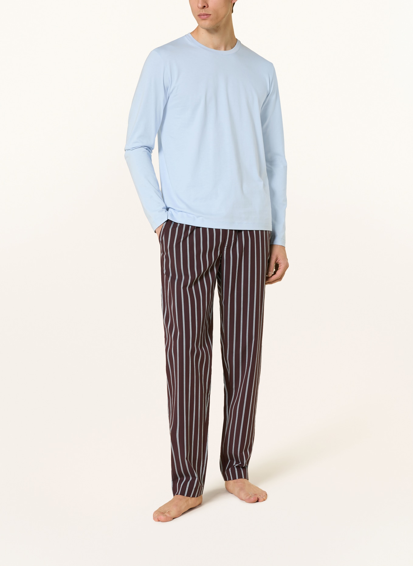 HANRO Schlafshirt LIVING: HELLBLAU