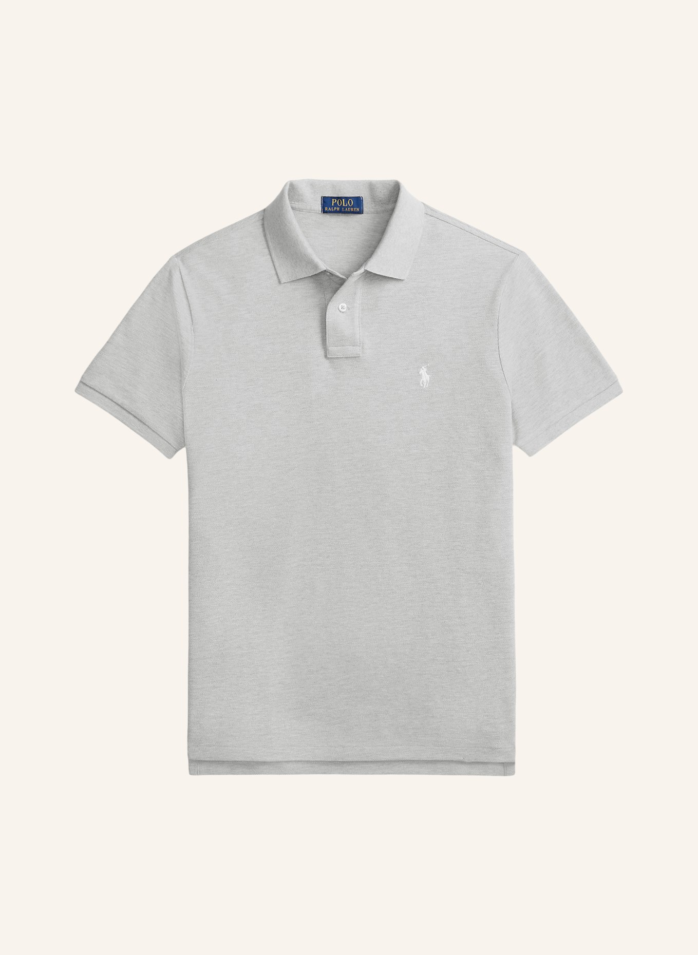 POLO RALPH LAUREN Polo piqué coupe slim personnalisé: GRIS