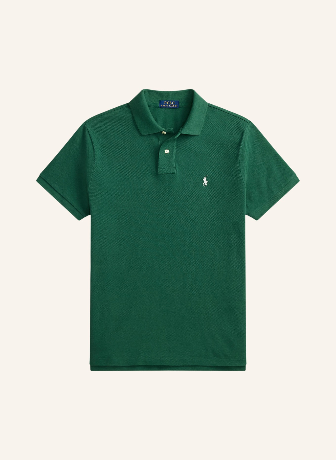 POLO RALPH LAUREN Piqué-Poloshirt Custom Slim Fit: DUNKELGRÜN