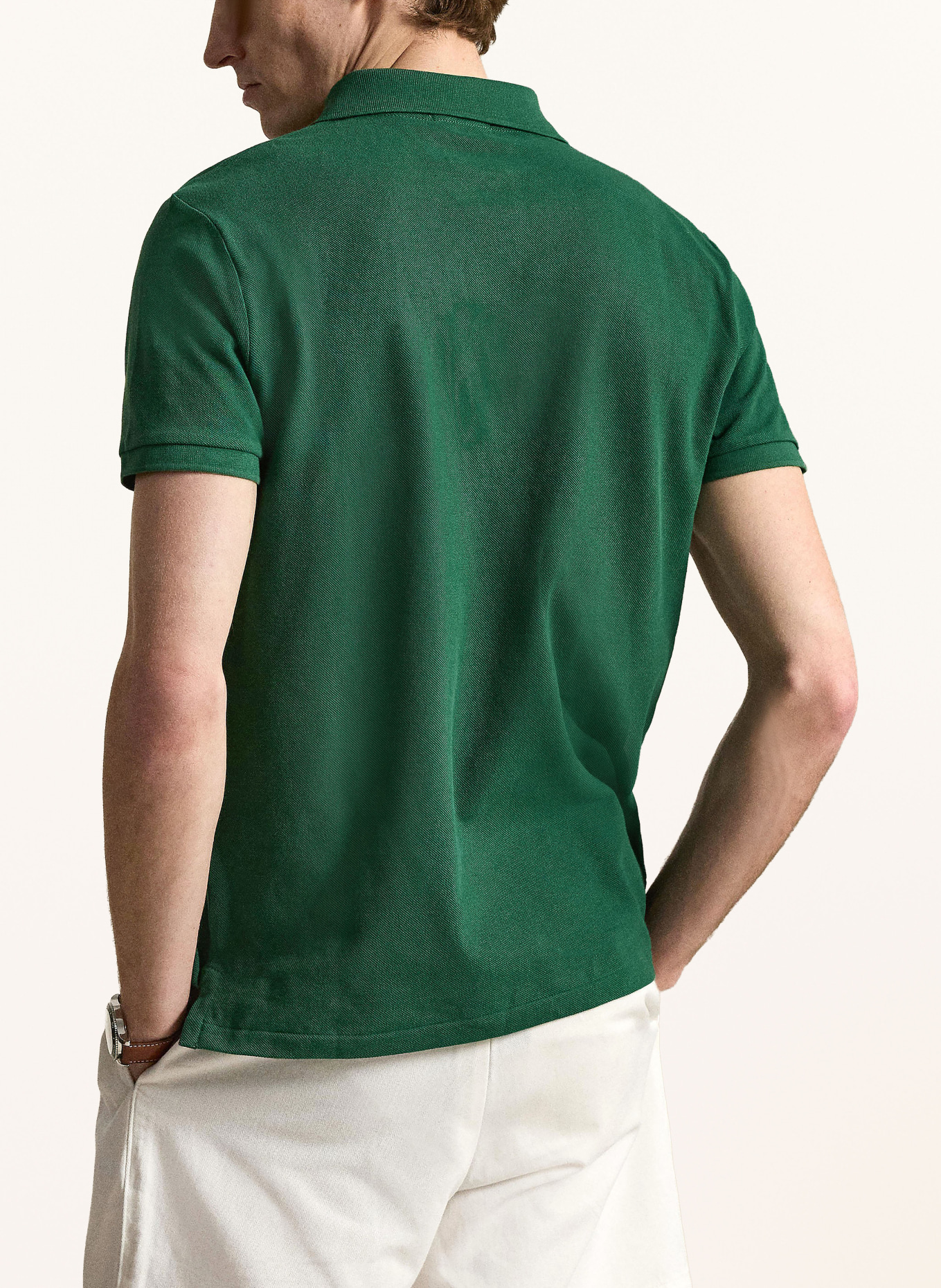 POLO RALPH LAUREN Piqué-Poloshirt Custom Slim Fit: DUNKELGRÜN