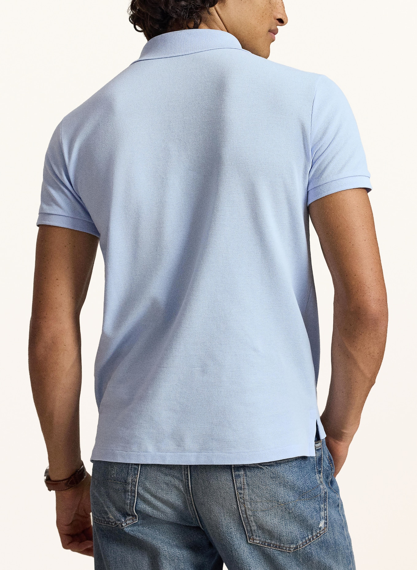 POLO RALPH LAUREN Polo piqué coupe slim personnalisé: BLEU CLAIR