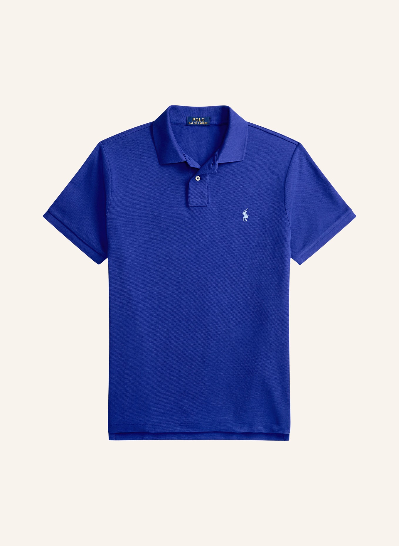 POLO RALPH LAUREN Koszulka polo z piki custom slim fit: NIEBIESKI