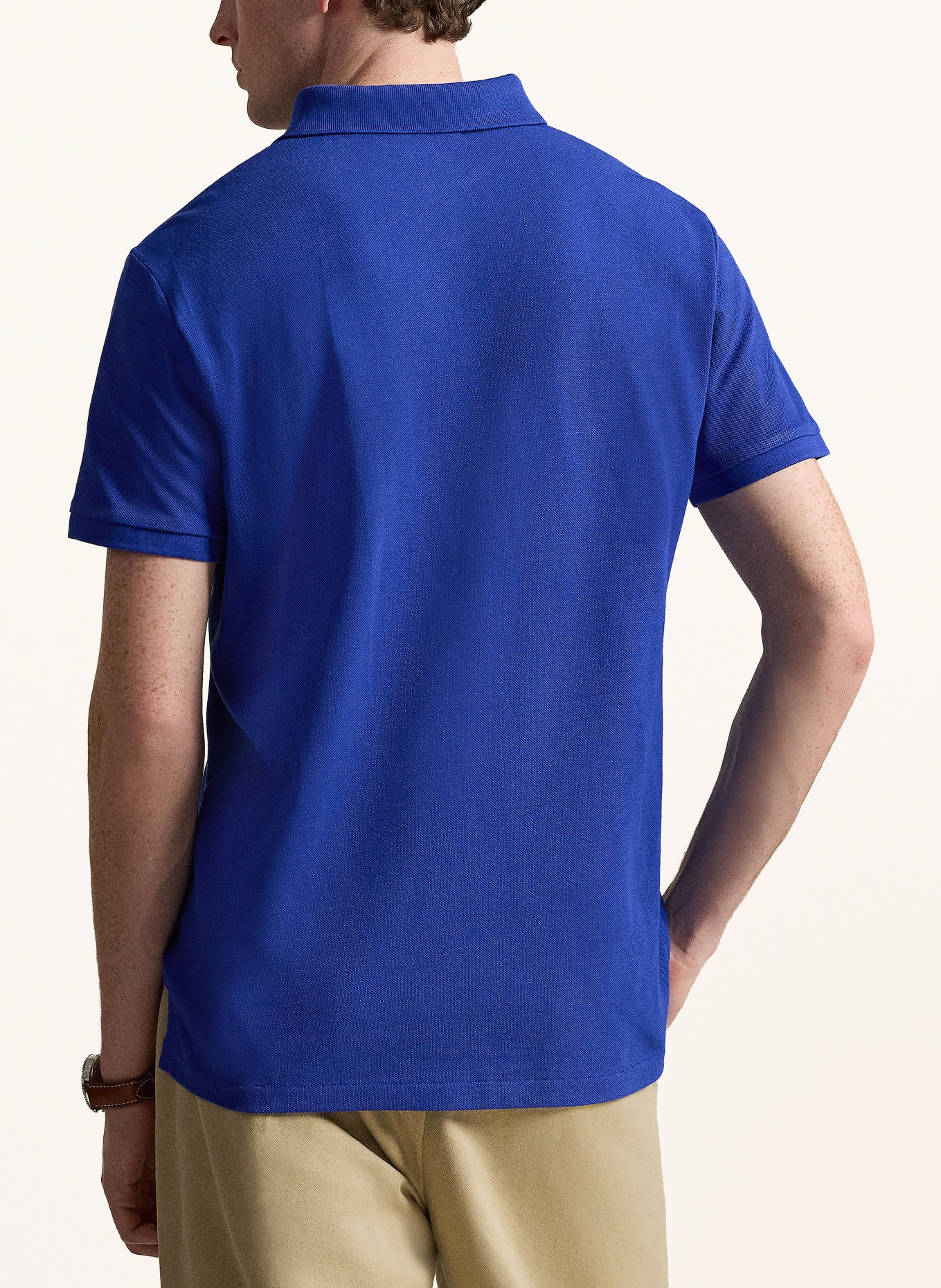 POLO RALPH LAUREN Koszulka polo z piki custom slim fit: NIEBIESKI