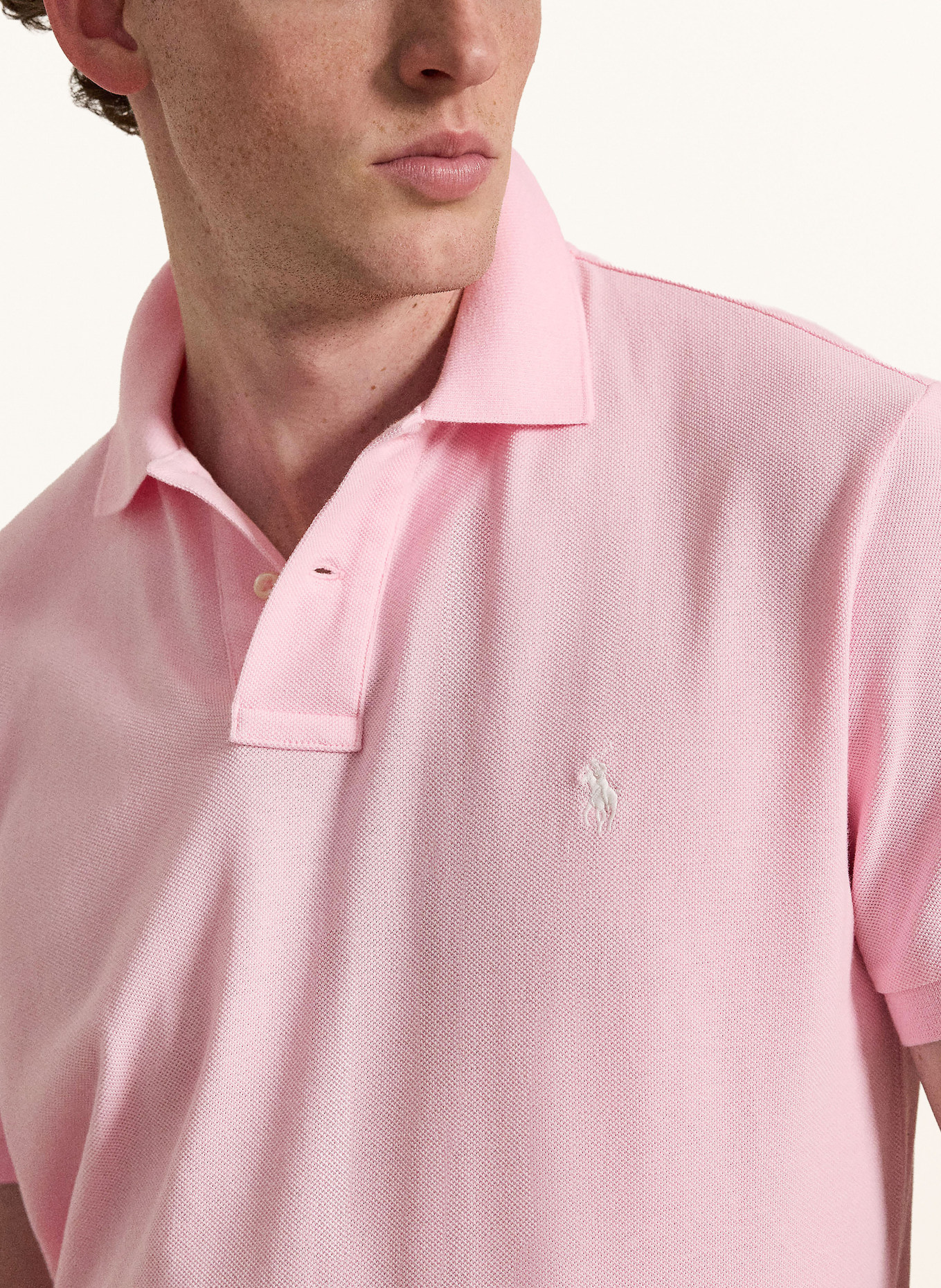 POLO RALPH LAUREN Piqué-Poloshirt Custom Slim Fit: ROSA