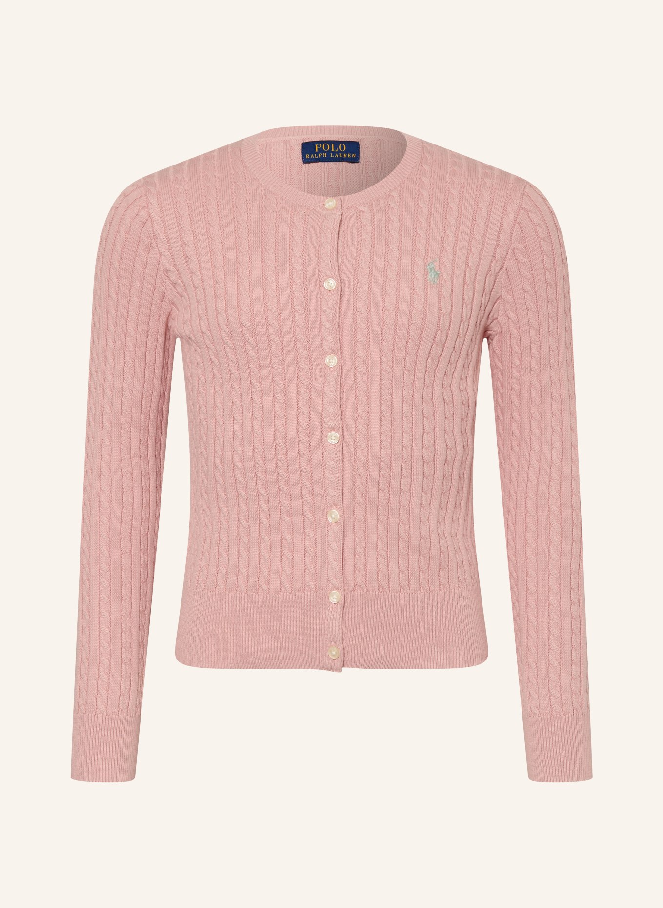 POLO RALPH LAUREN Pletený kabátek: RŮŽOVÁ
