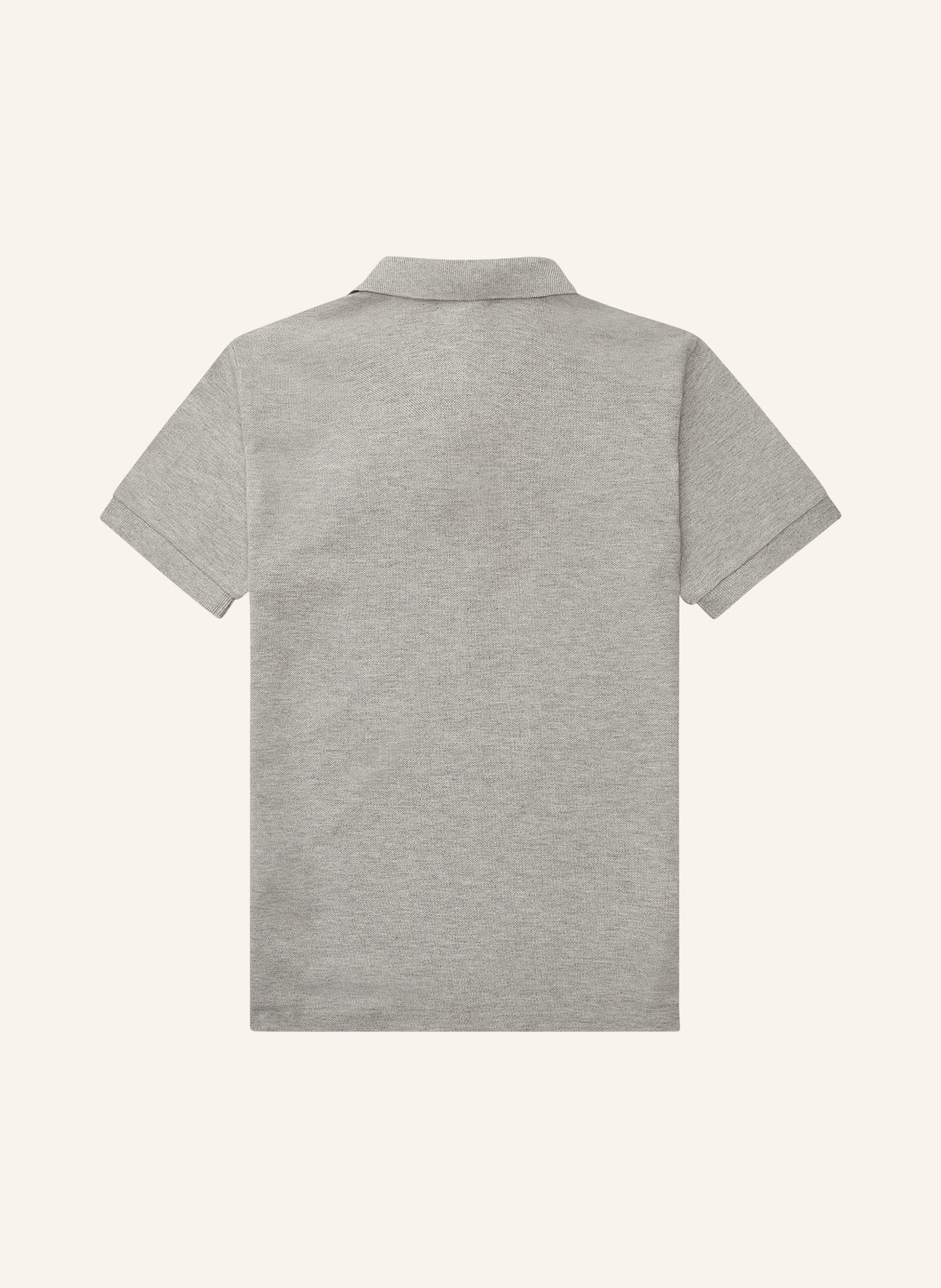 POLO RALPH LAUREN Piqué poloshirt slim fit: GRIJS GEMELERKT
