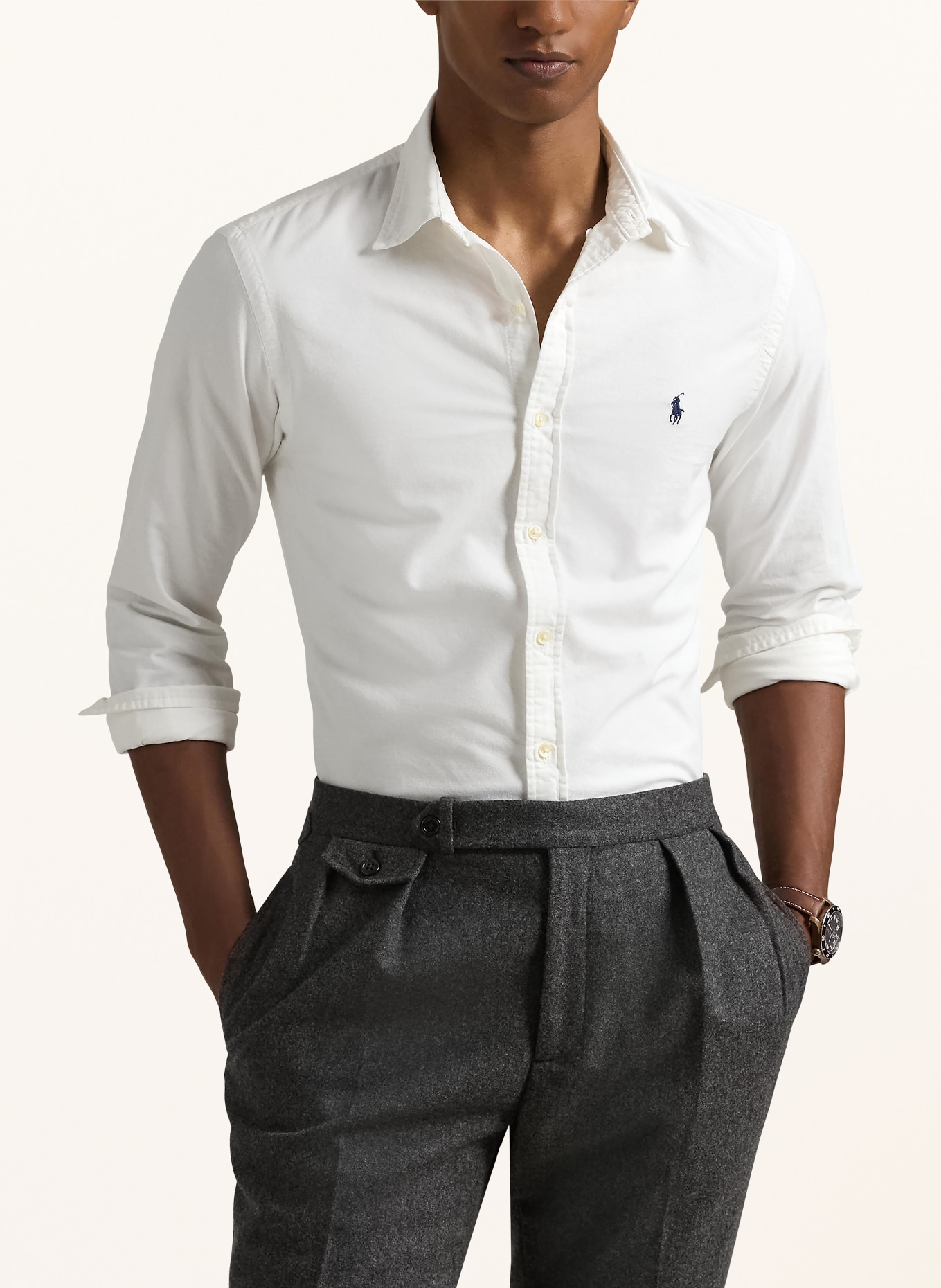 POLO RALPH LAUREN Shirt slim fit: WHITE