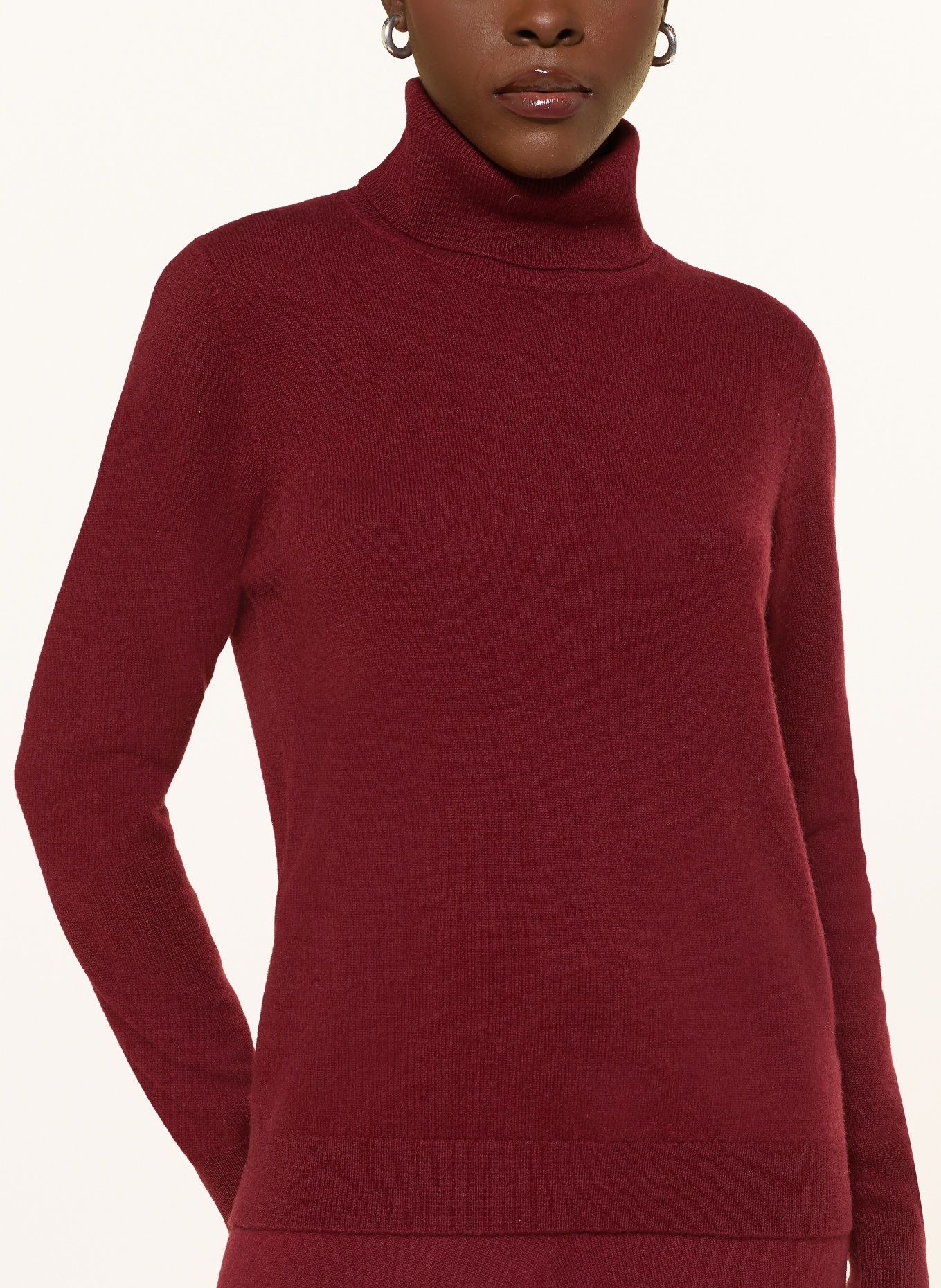 lilienfels Rollkragenpullover aus Cashmere: DUNKELROT